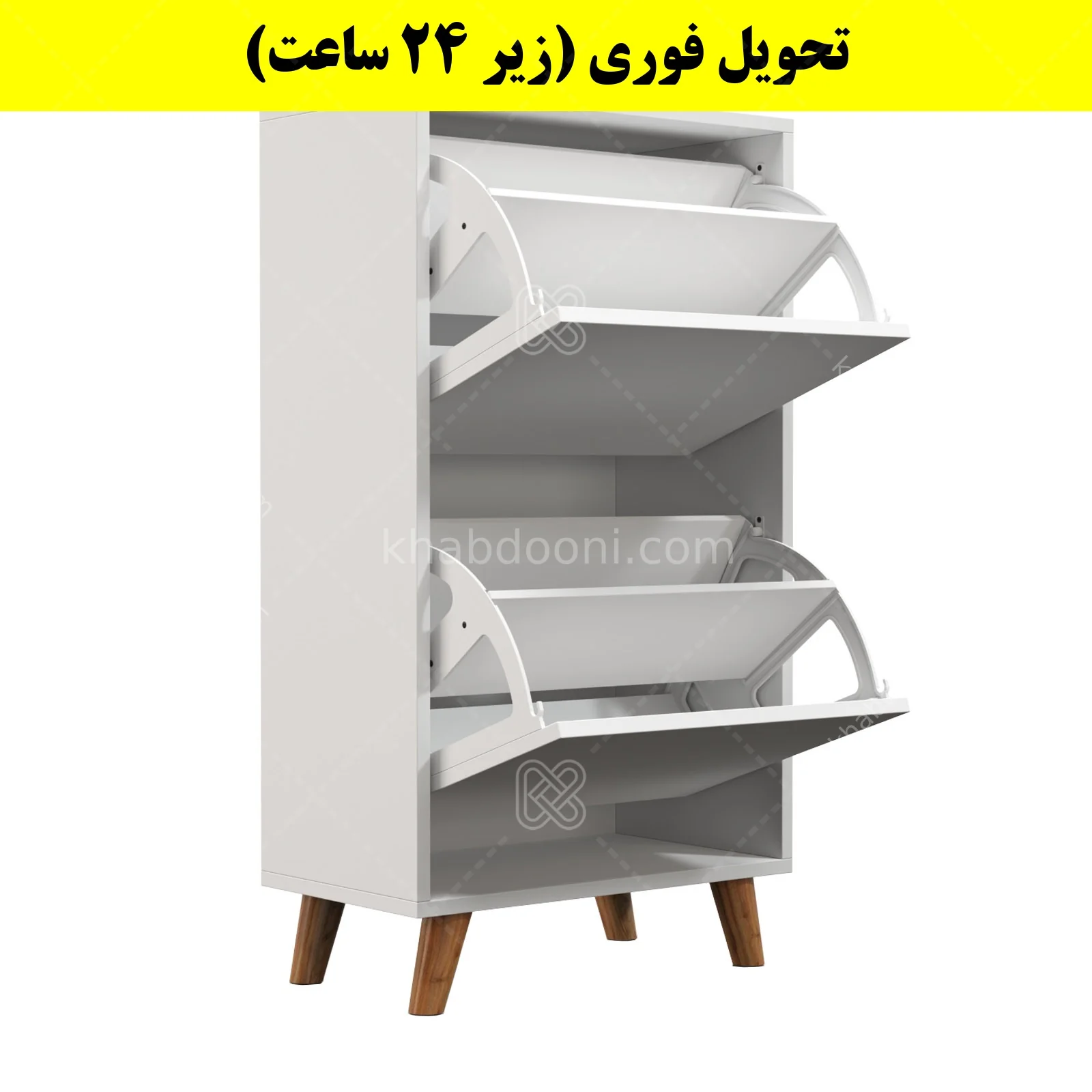 جاکفشی داشبوردی دو درب طرح ایکیا – طول 50 (تحویل فوری) سفید