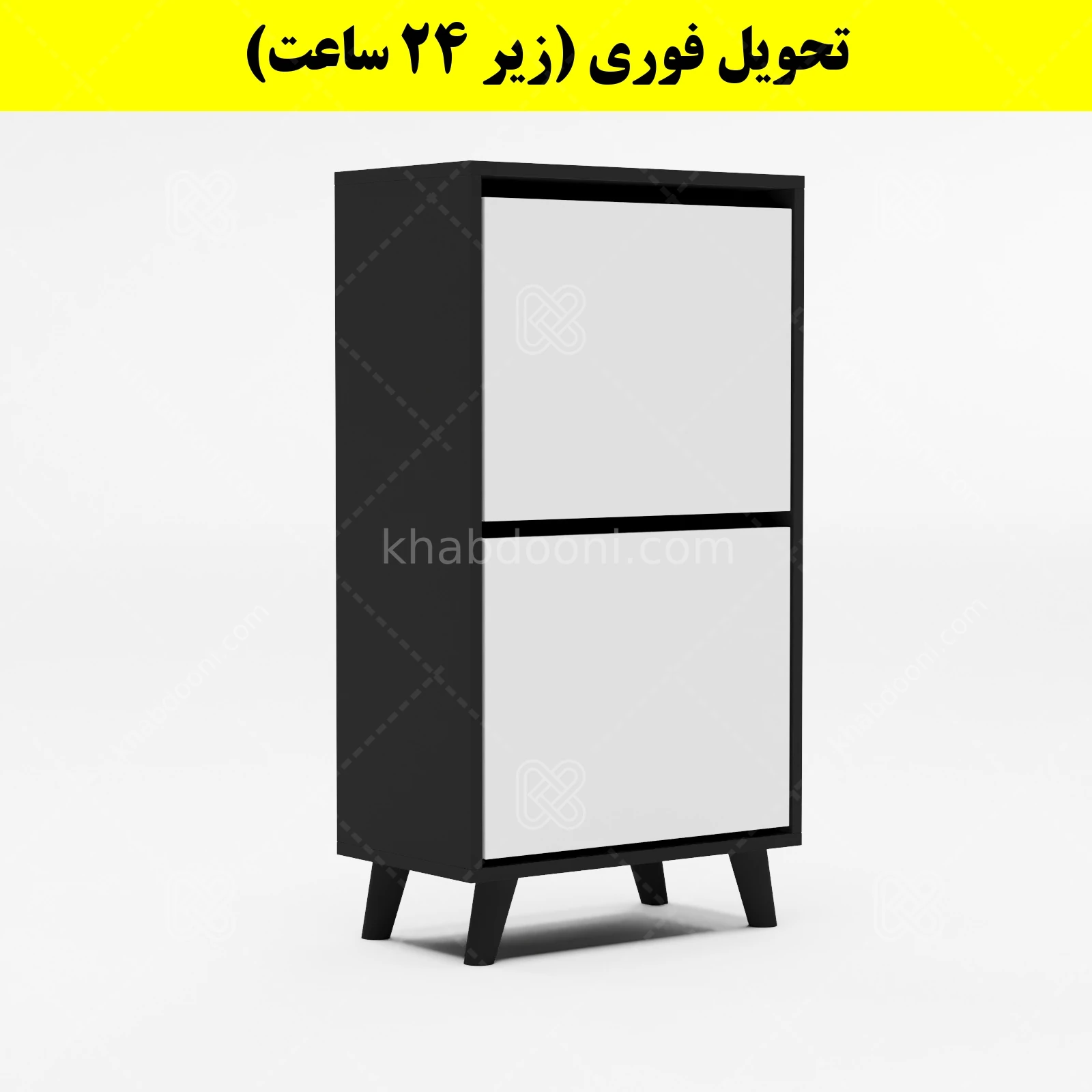 جاکفشی داشبوردی دو درب طرح ایکیا – طول 50 (تحویل فوری) سفید نوک مدادی