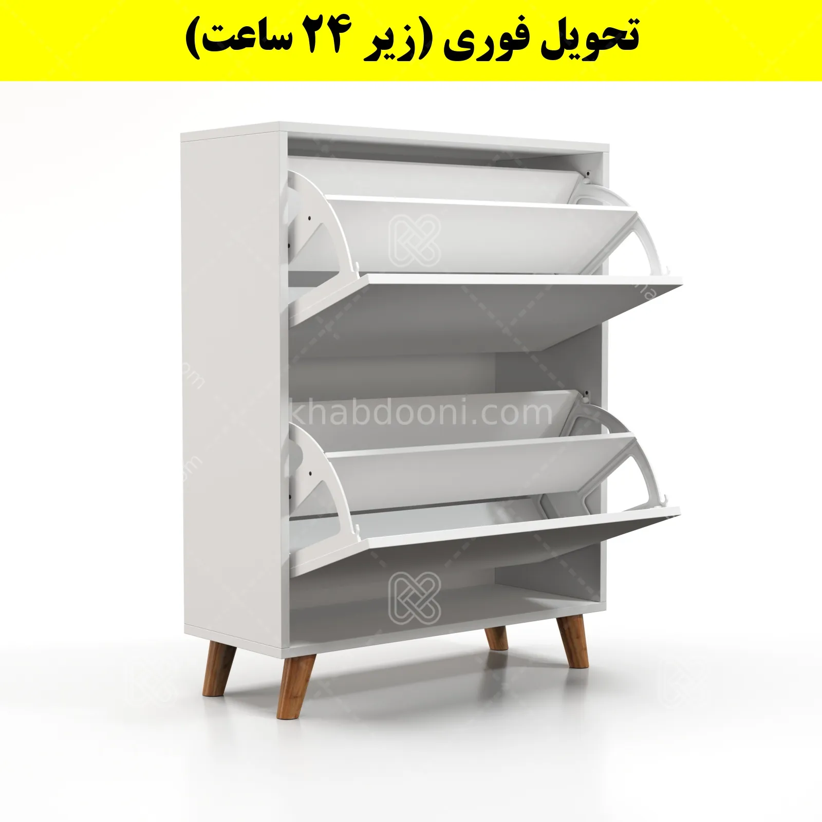 جاکفشی داشبوردی دو درب طرح ایکیا – طول 70 (تحویل فوری) سفید