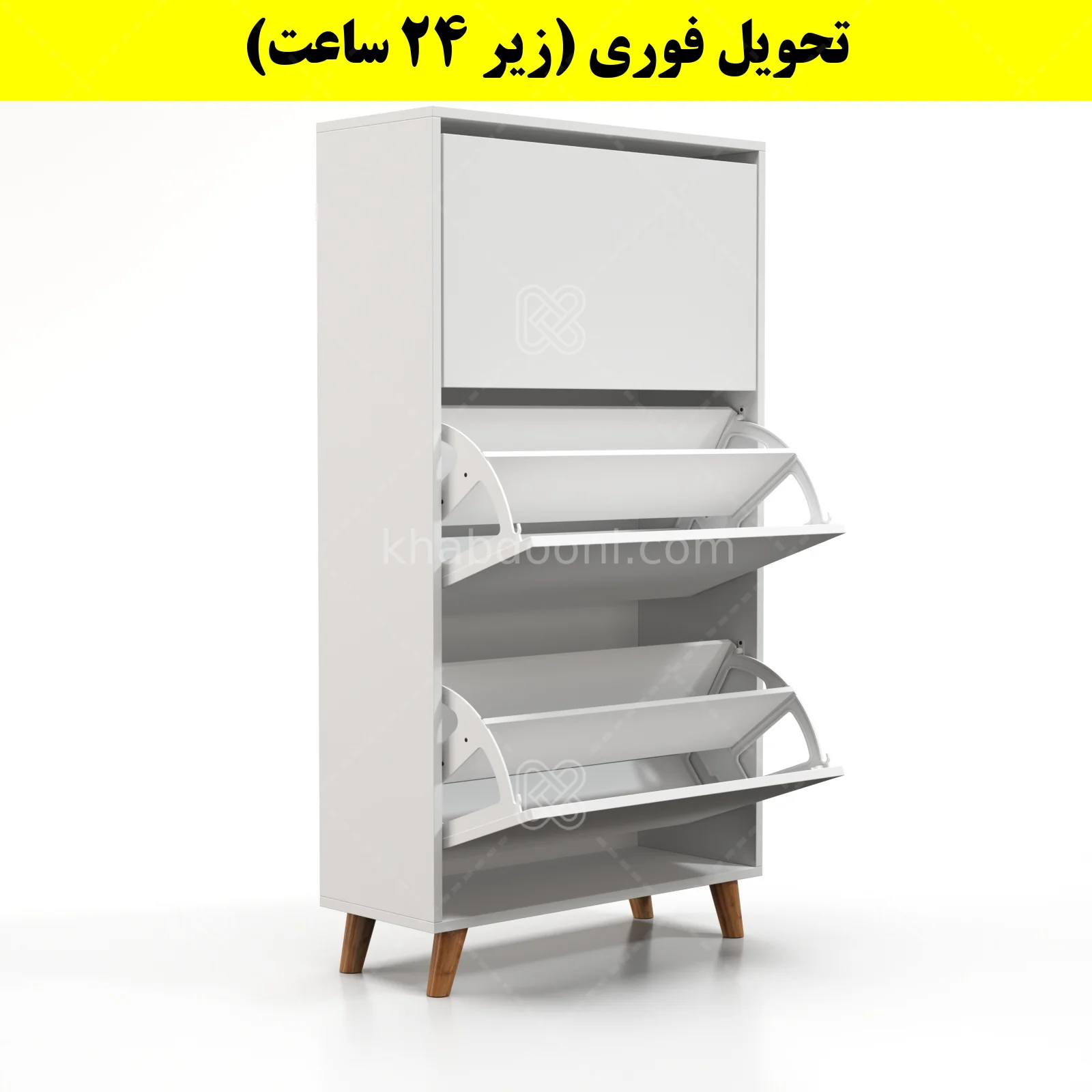 جاکفشی داشبوردی سه درب طرح ایکیا – طول 70 (تحویل فوری) سفید