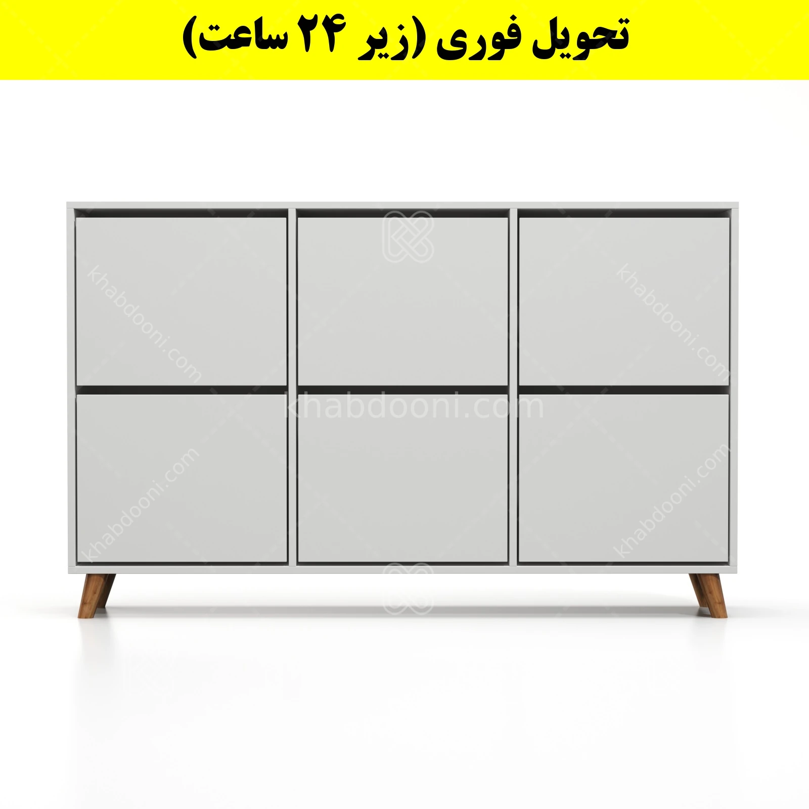 جاکفشی داشبوردی شش درب طرح ایکیا – طول 150 (تحویل فوری) سفید