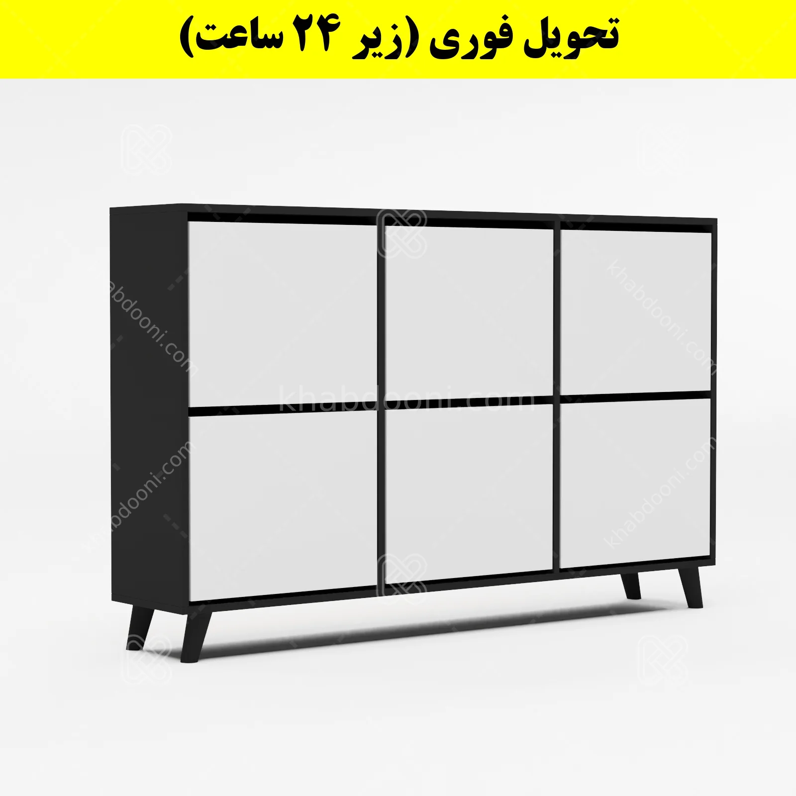 جاکفشی داشبوردی شش درب طرح ایکیا – طول 150 (تحویل فوری) سفید نوک مدادی
