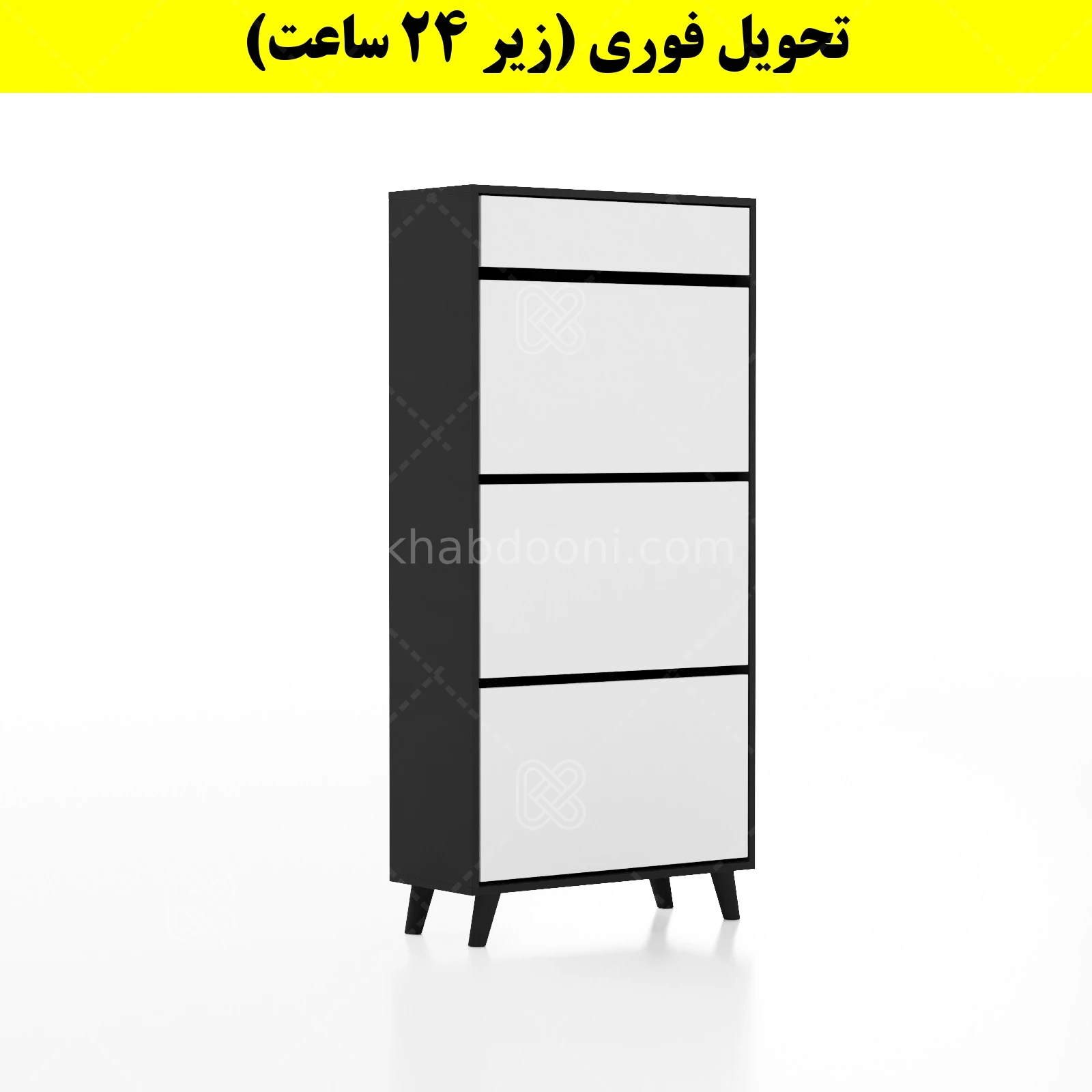 جاکفشی داشبوردی سه درب کشودار طرح ایکیا – طول 70 (تحویل فوری) سفید نوک مدادی