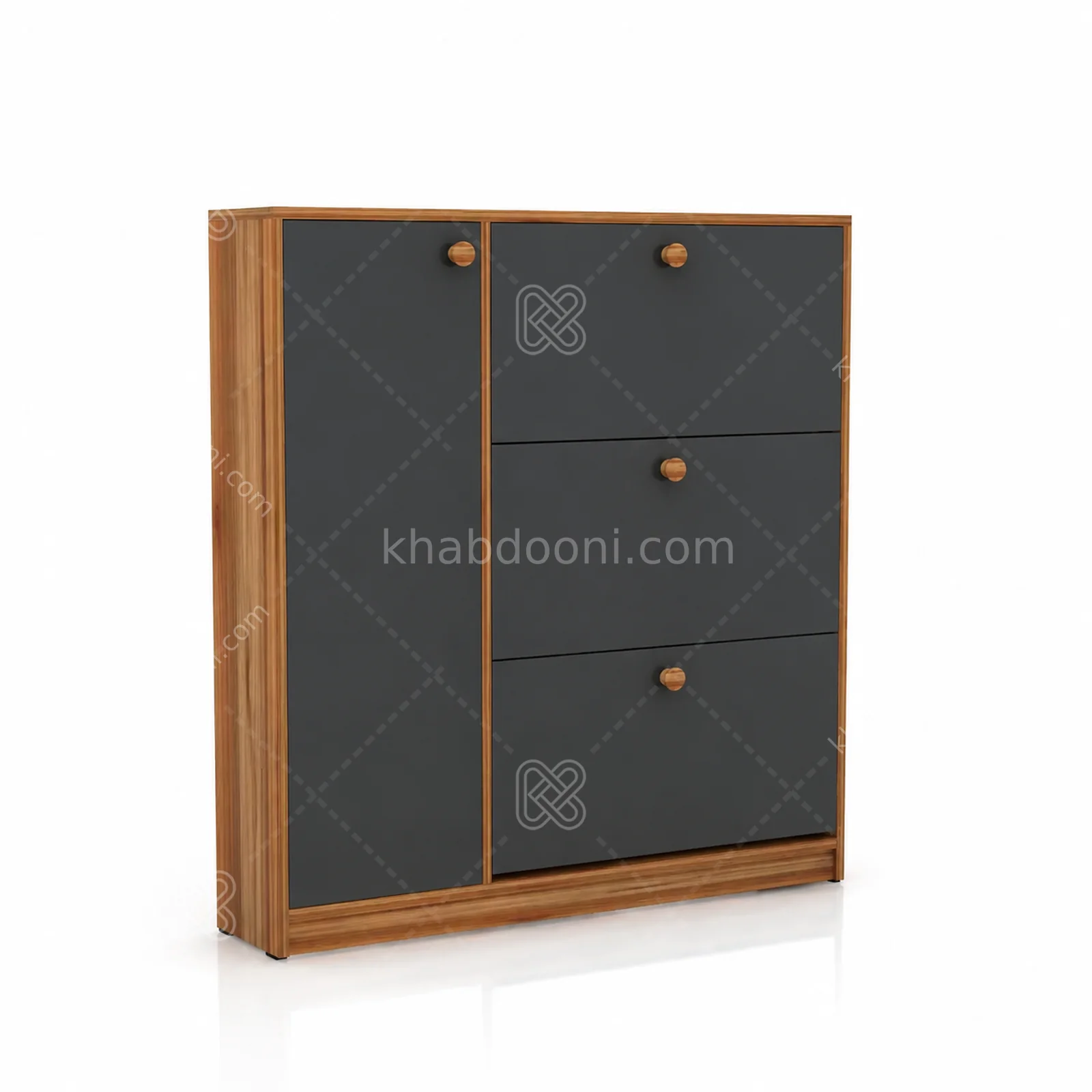 جاکفشی داشبوردی ترکیبی سمیر دستگیره چوبی - طول 110 نوک مدادی گردویی