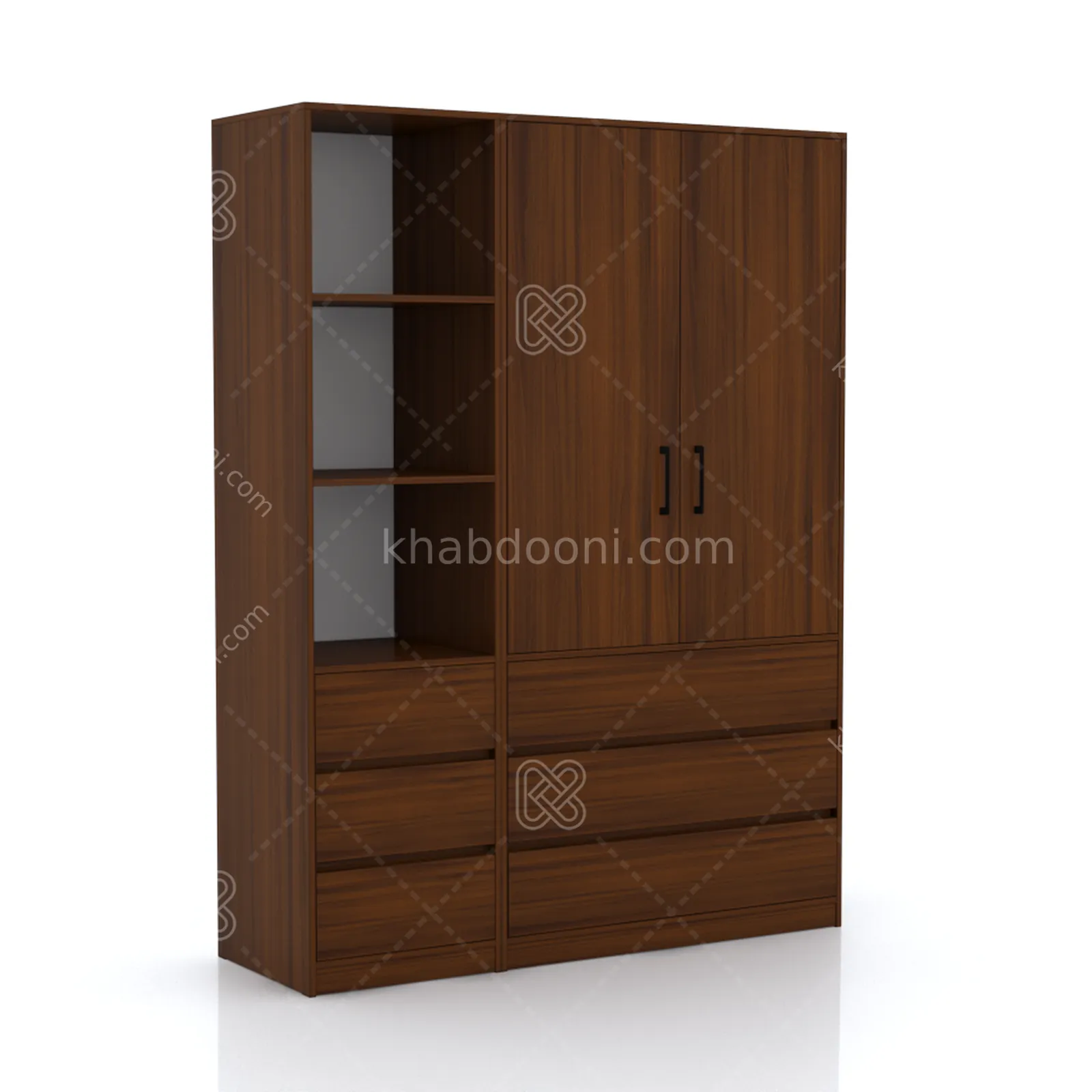 کمد طول 150 کالکشن پازلی ماکان کد 103 فندوقی