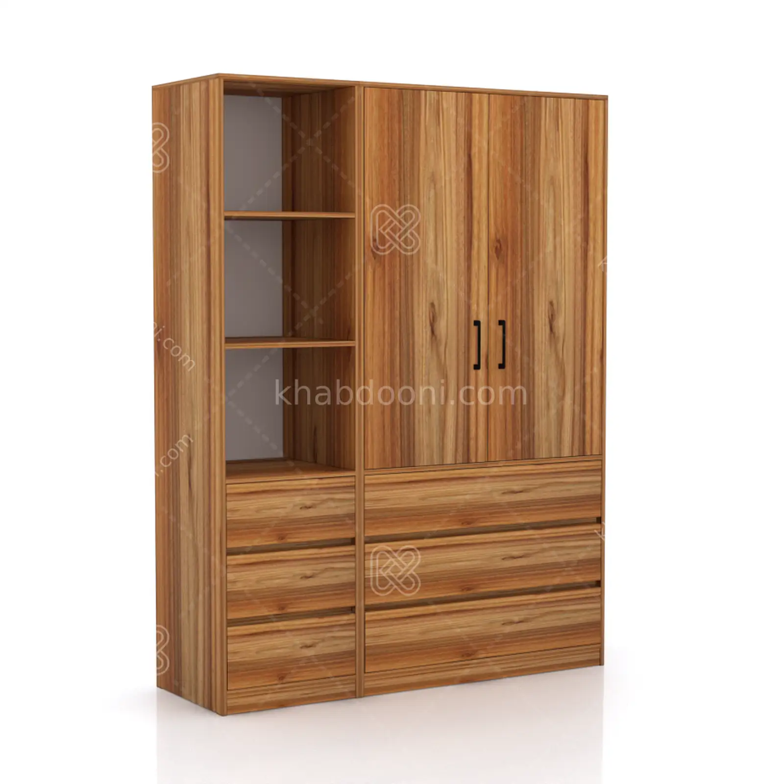 کمد طول 150 کالکشن پازلی ماکان کد 103 گردویی