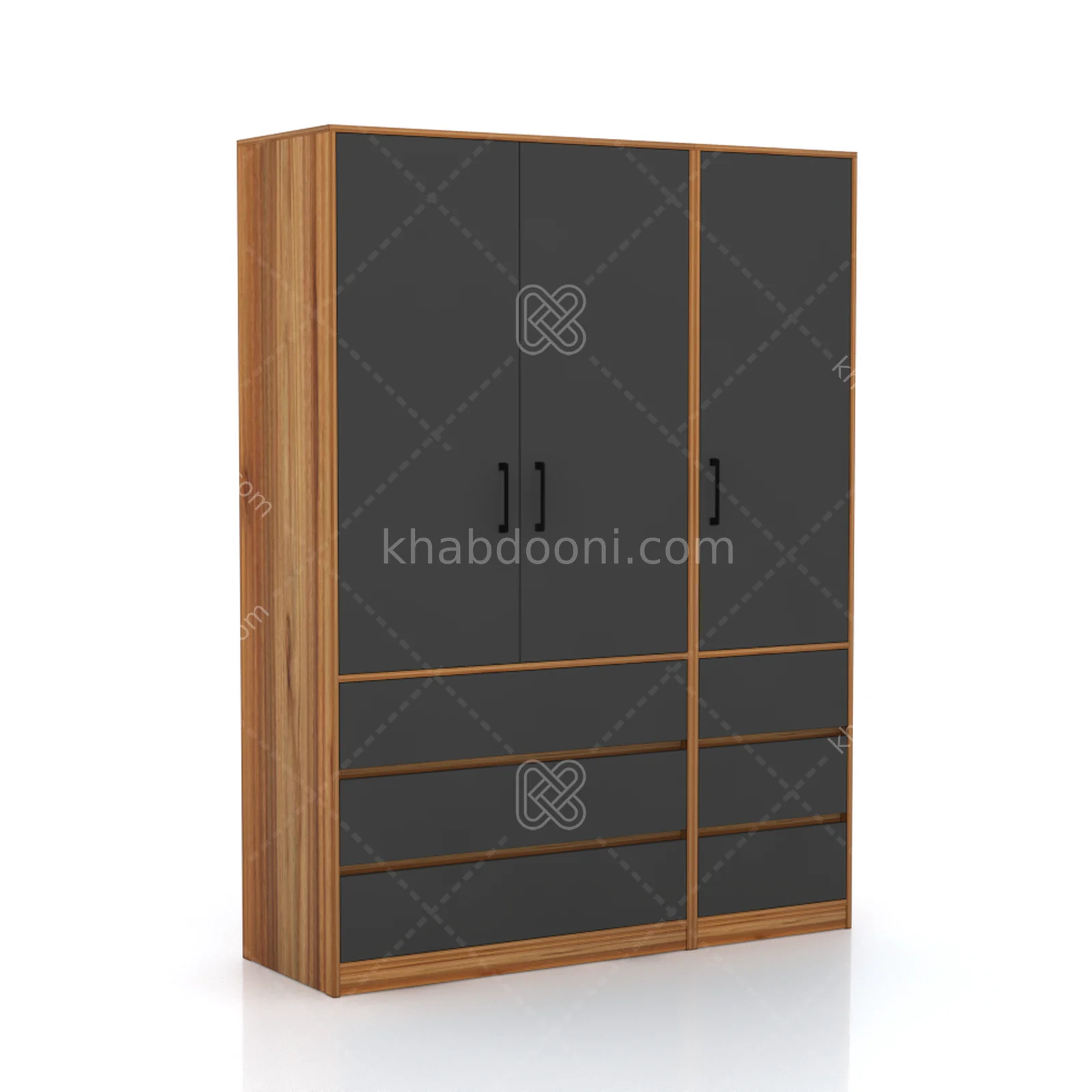 کمد طول 150 کالکشن پازلی ماکان کد 108 نوک مدادی گردویی