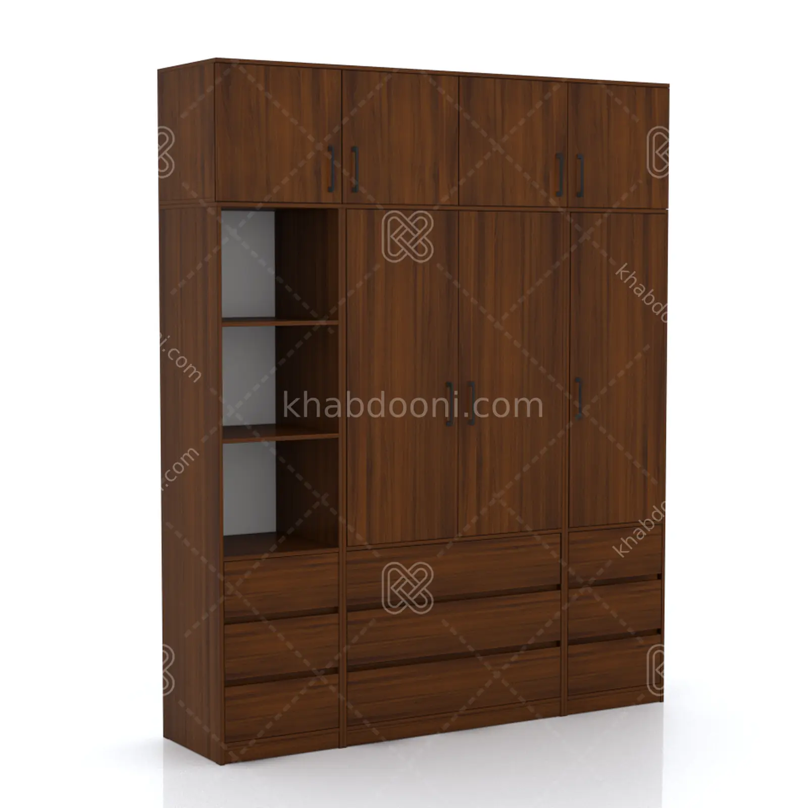 کمد طول 200 کالکشن پازلی ماکان کد 109 فندوقی