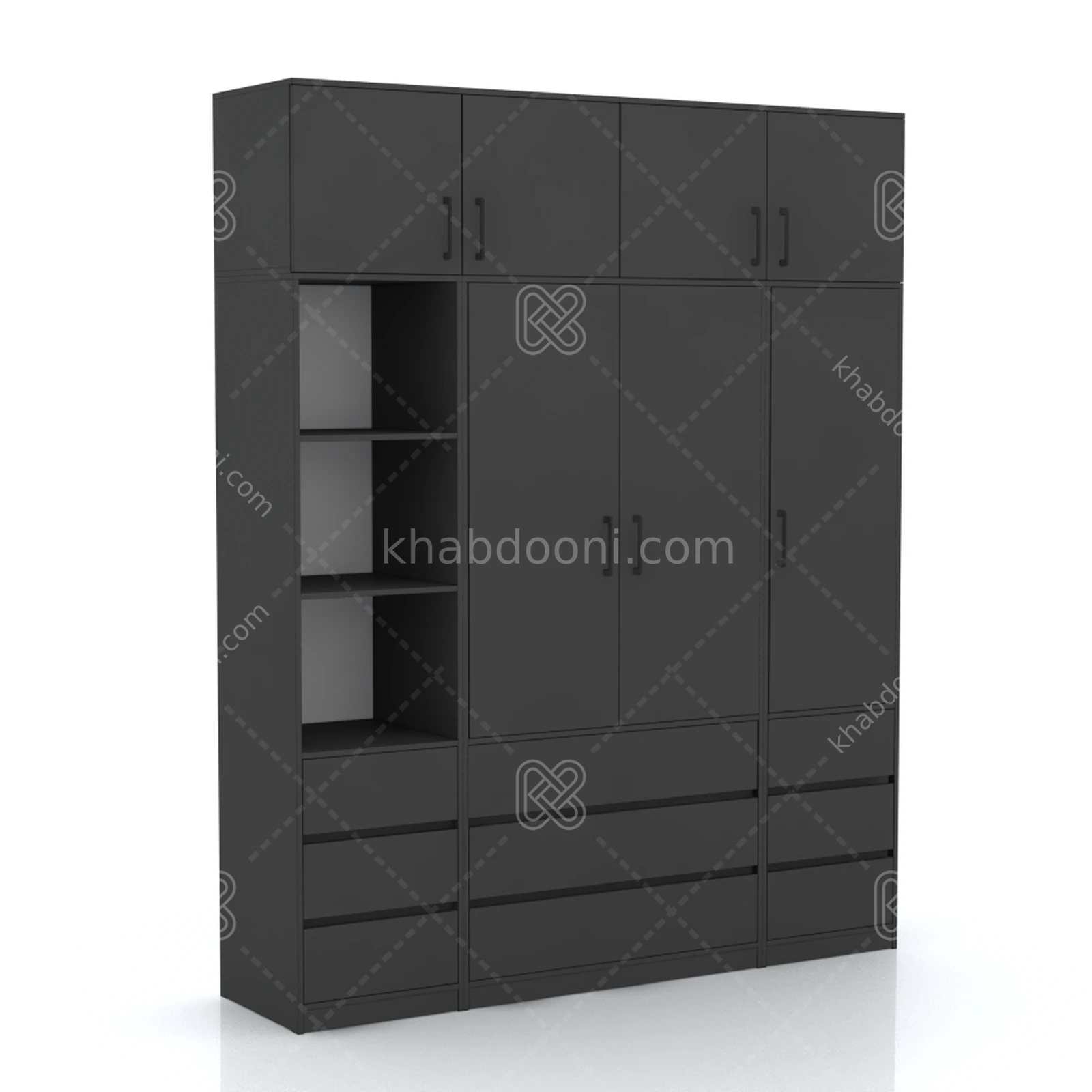 کمد طول 200 کالکشن پازلی ماکان کد 109 نوک مدادی