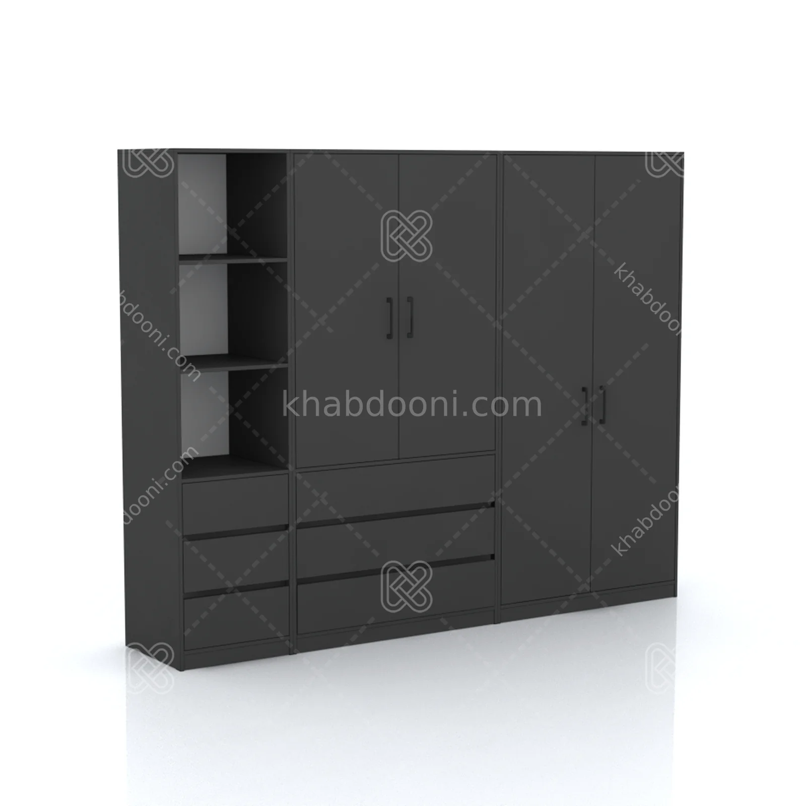 کمد طول 200 کالکشن پازلی ماکان کد 111 نوک مدادی