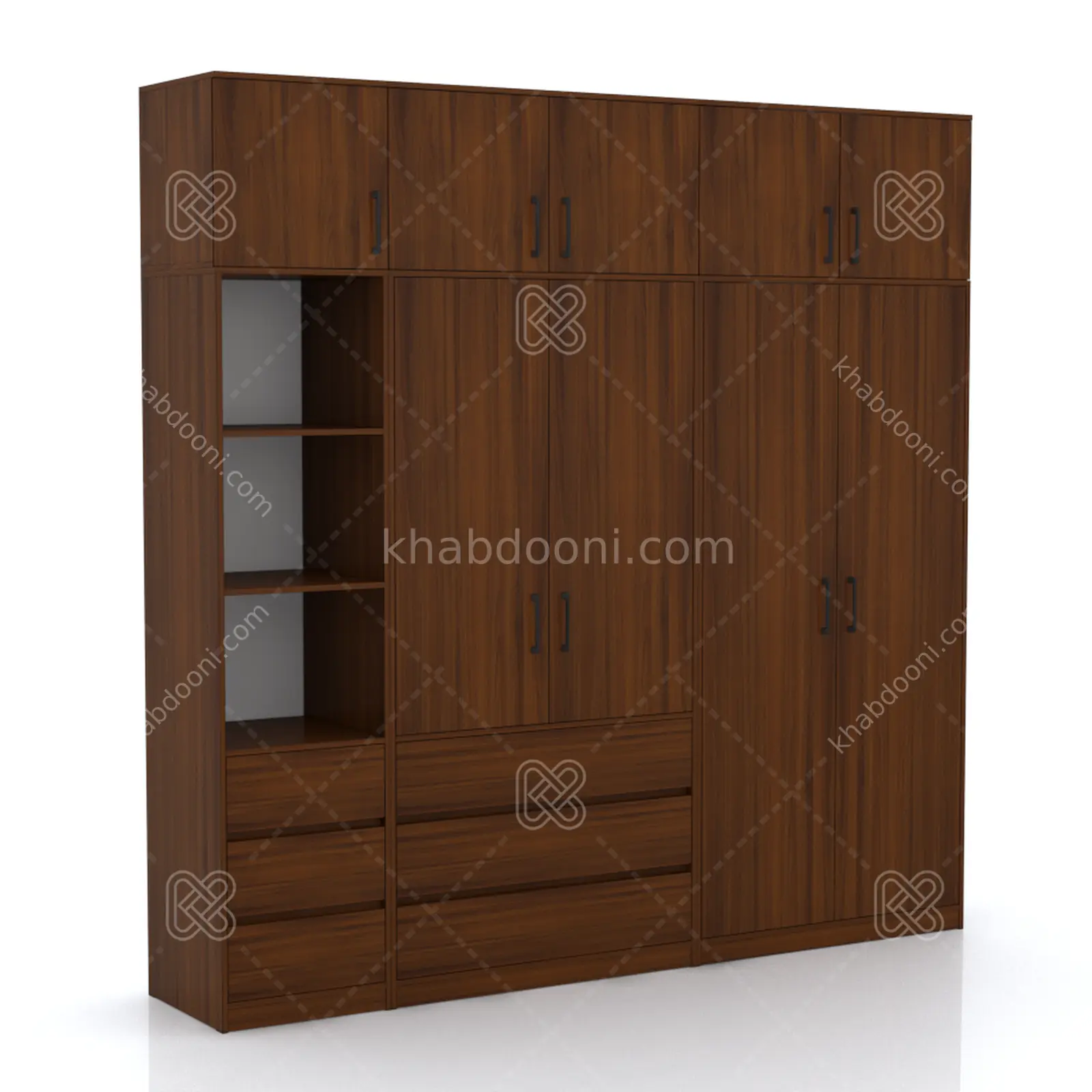 کمد طول 200 کالکشن پازلی ماکان کد 112 فندوقی