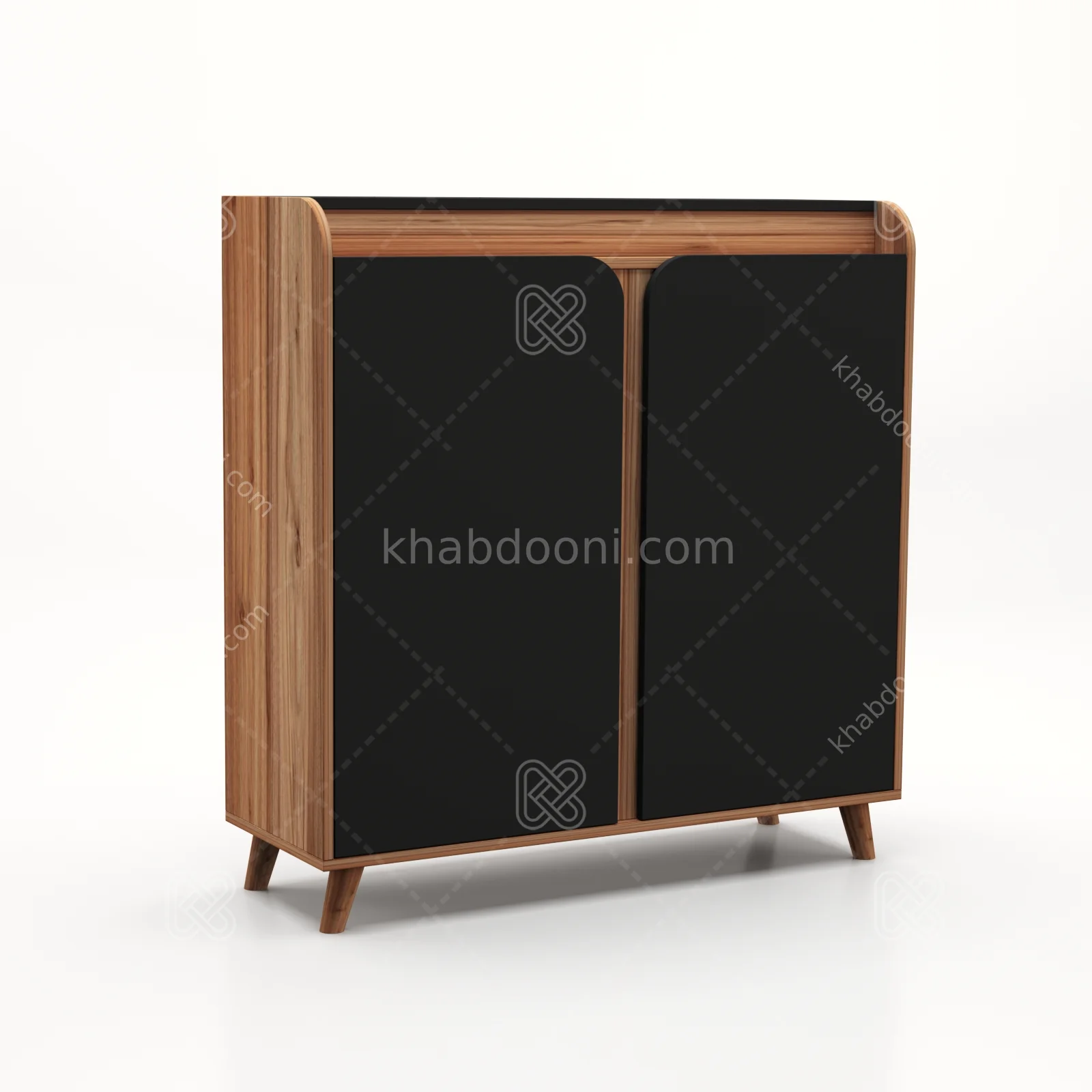 جاکفشی کنسولی آریا کد 102 مشکی گردویی
