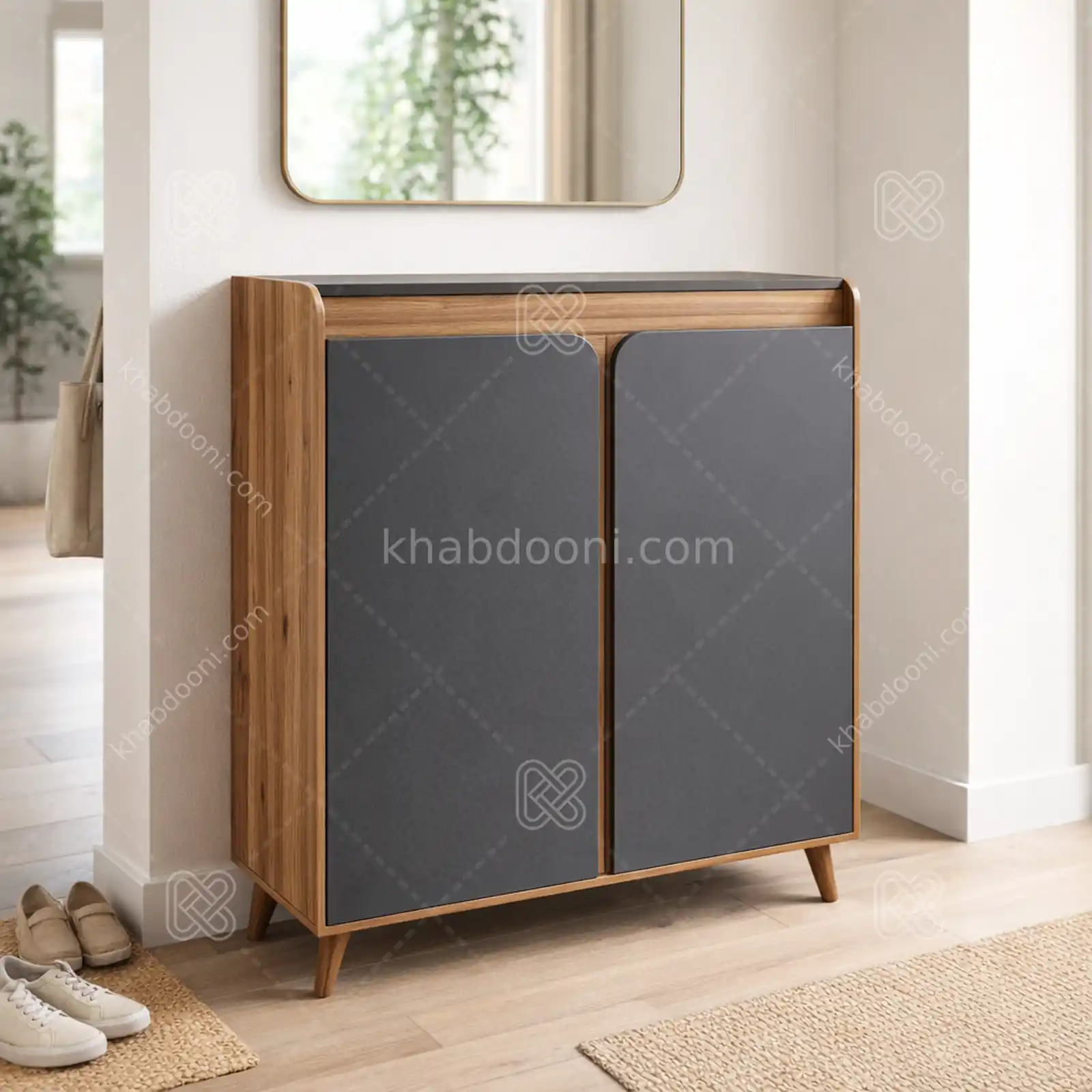 جاکفشی کنسولی آریا کد 102 نوک مدادی گردویی