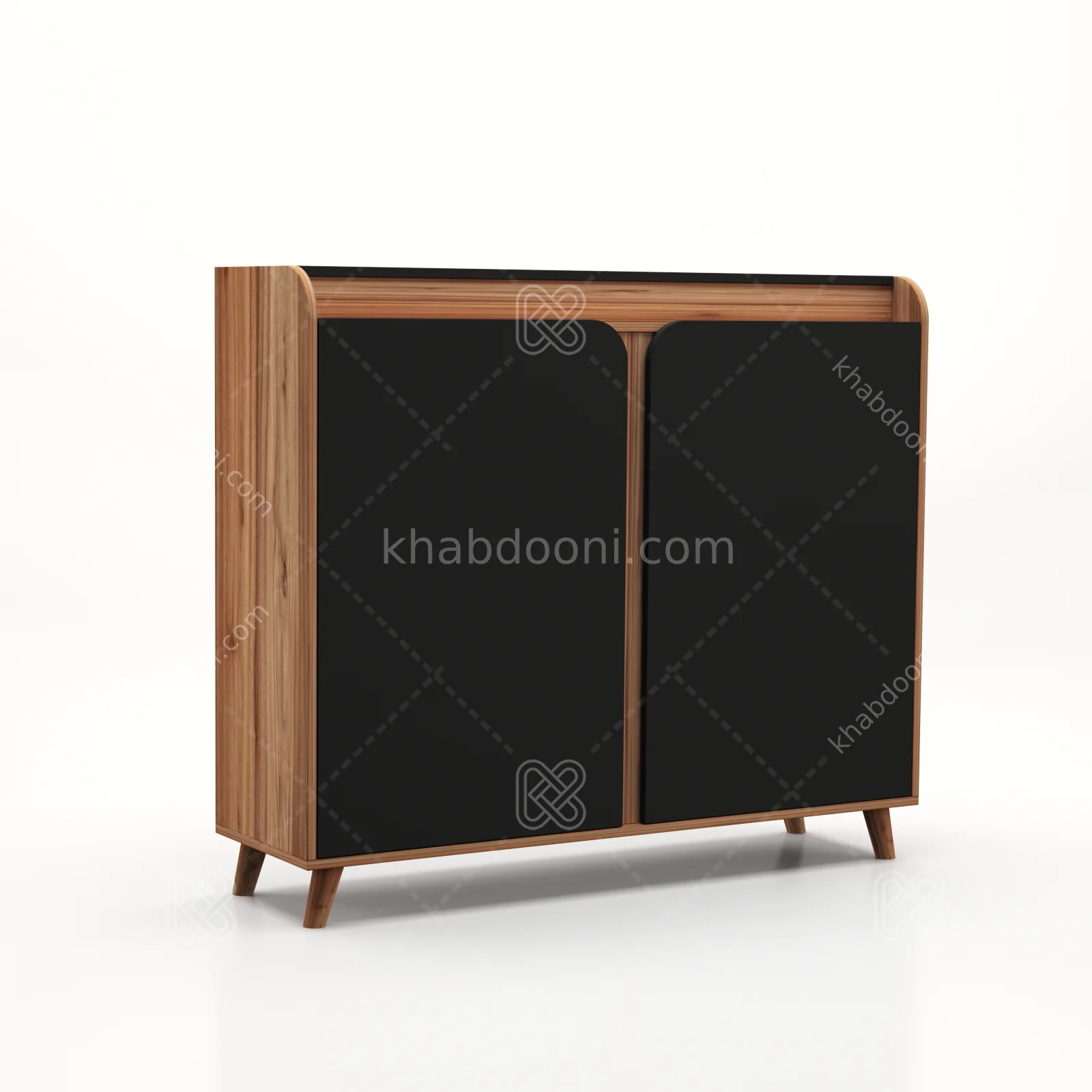جاکفشی کنسولی آریا کد 103 مشکی گردویی