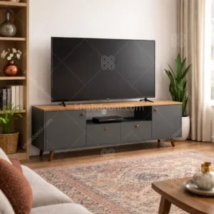 میز تلویزیون کد 100 نوک مدادی گردویی