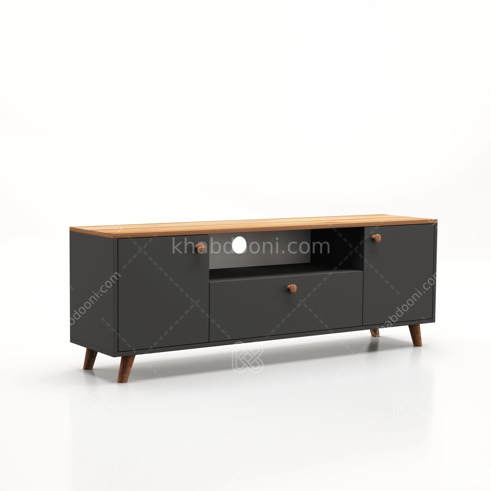 میز تلویزیون کد 101 نوک مدادی گردویی