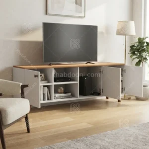 میز تلویزیون کد 102 سفید گردویی