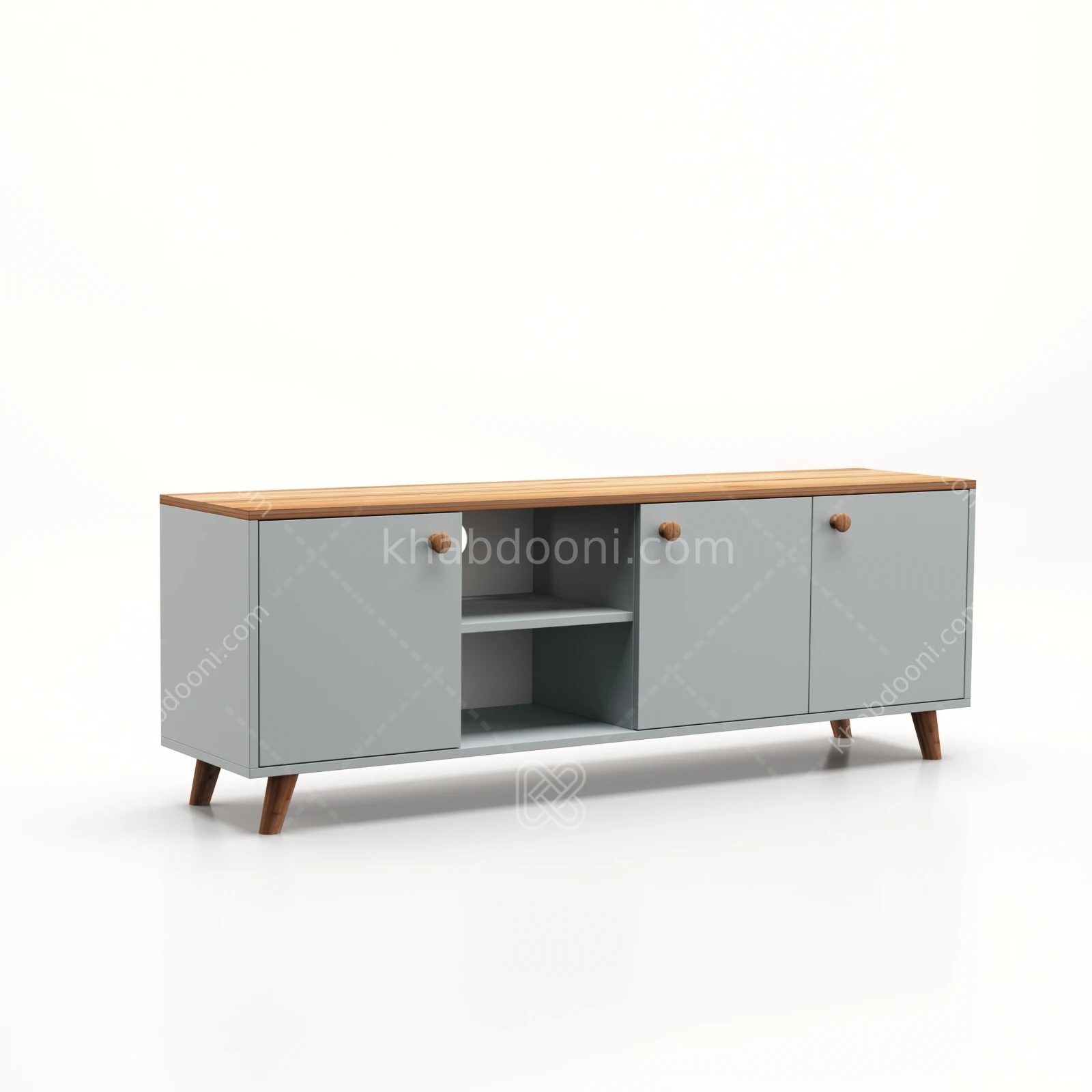 میز تلویزیون کد 102 طوسی گردویی
