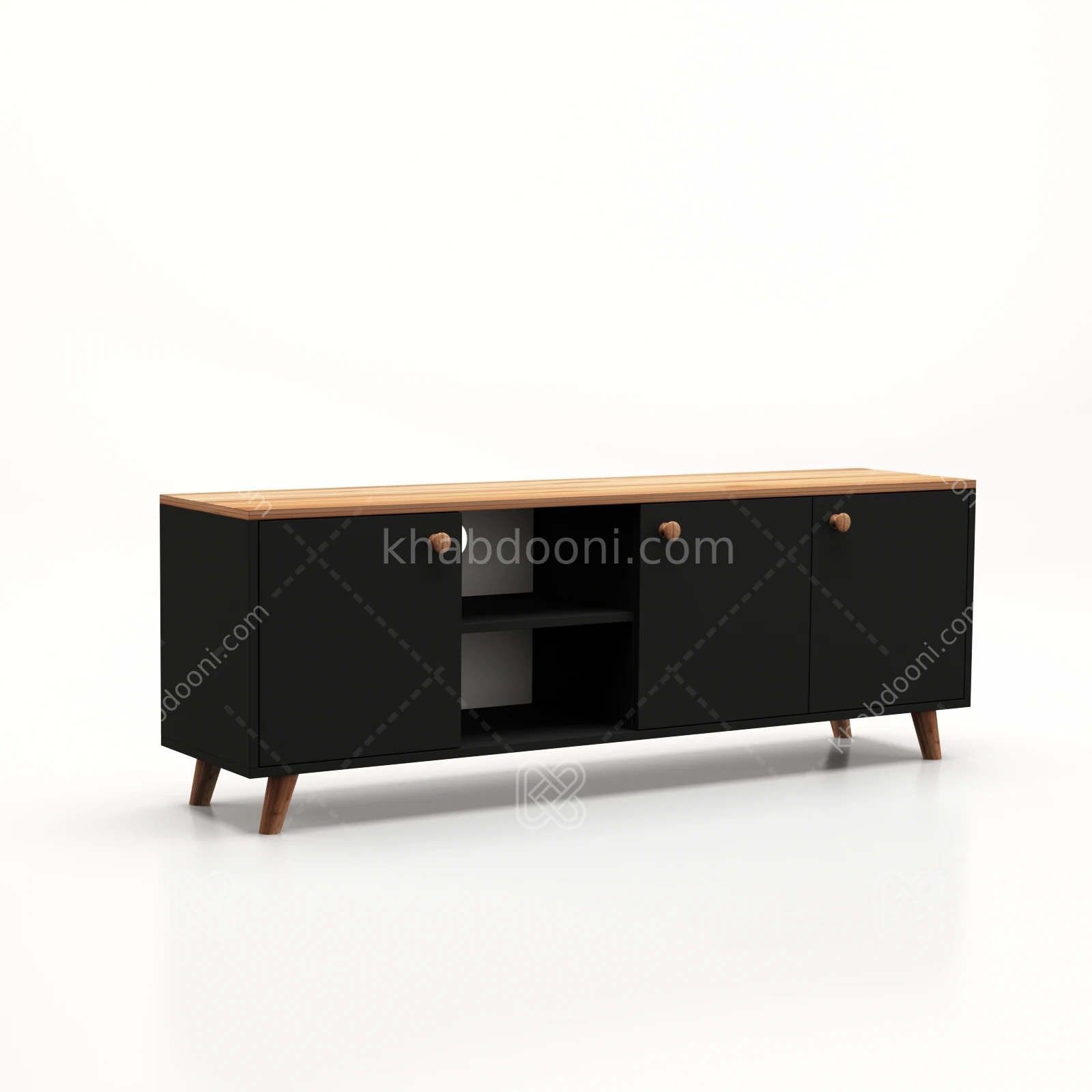 میز تلویزیون کد 102 مشکی گردویی