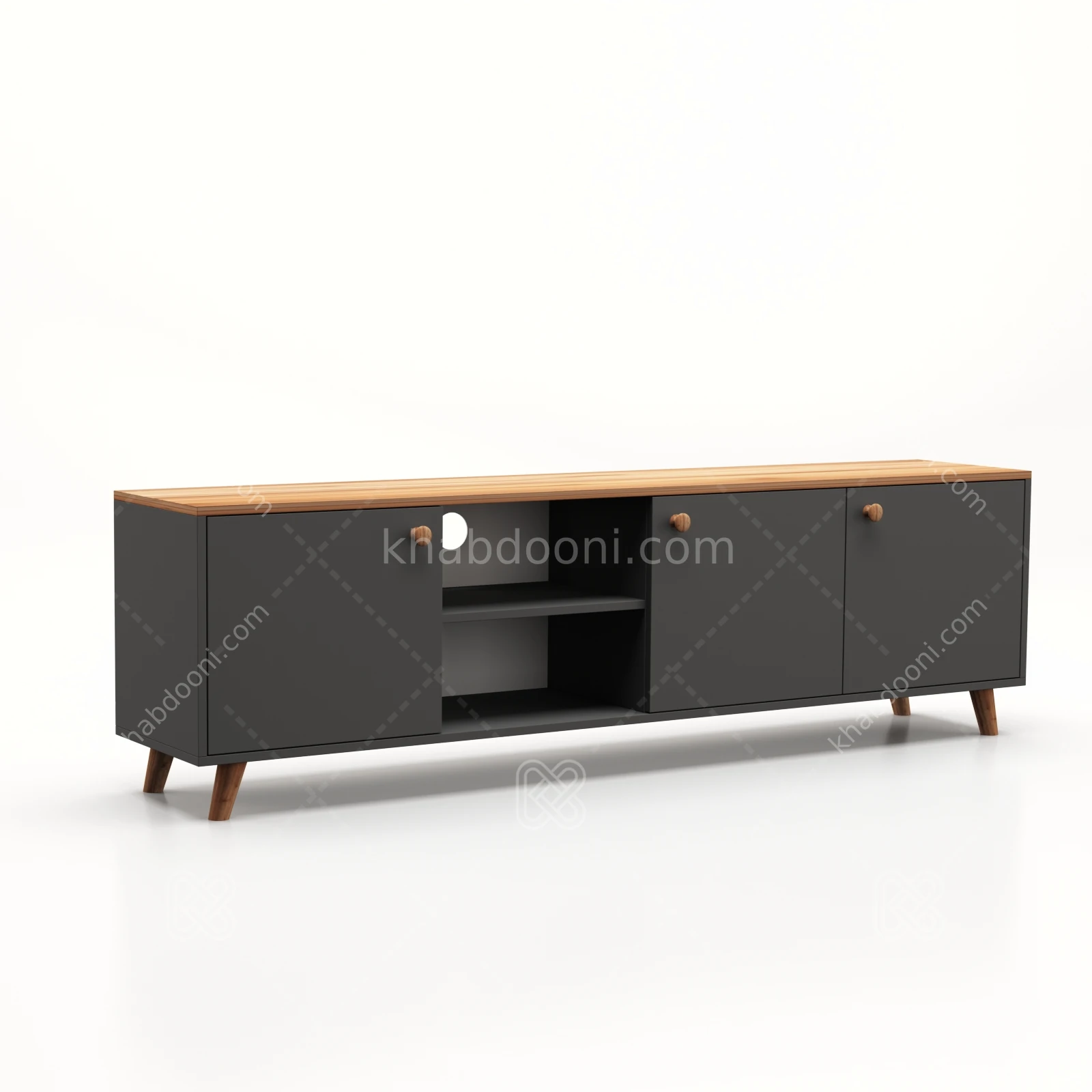 میز تلویزیون کد 103 نوک مدادی گردویی