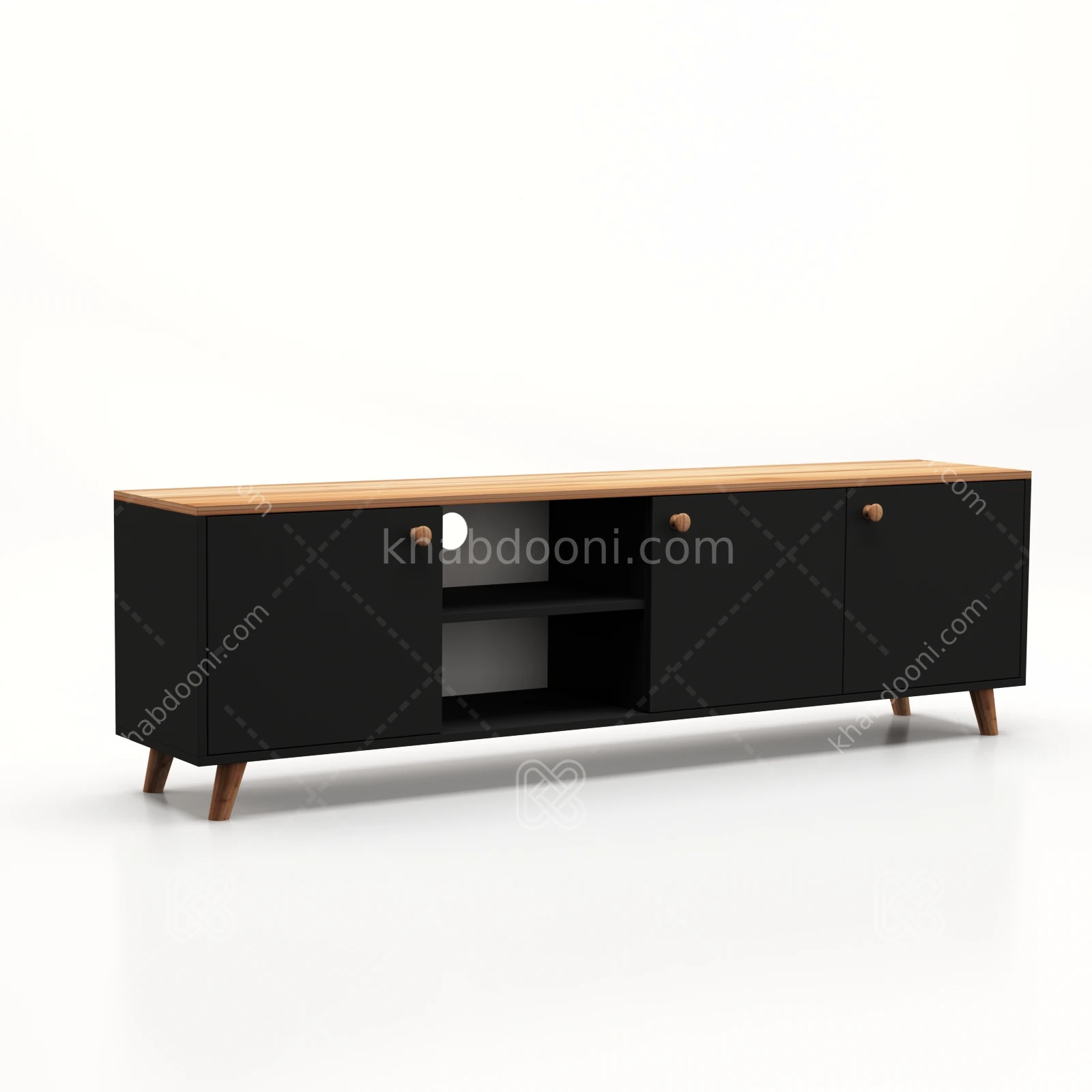 میز تلویزیون کد 103 مشکی گردویی