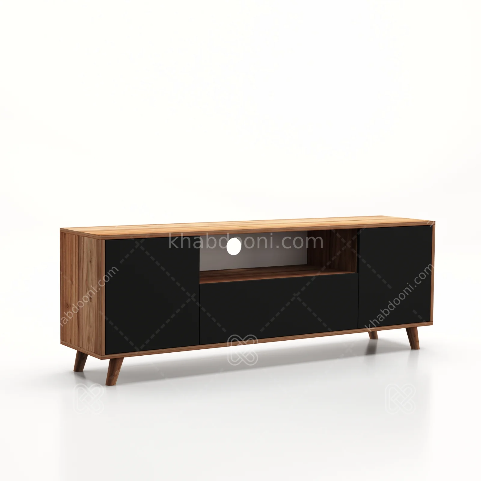میز تلویزیون کد 105 مشکی گردویی