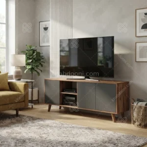 میز تلویزیون کد 106 نوک مدادی گردویی