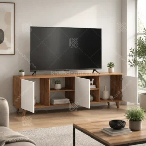 میز تلویزیون کد 107 سفید گردویی