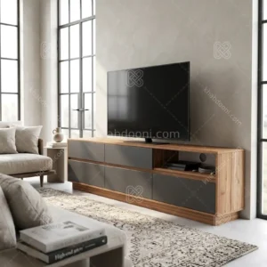 میز تلویزیون کد 116 نوک مدادی گردویی