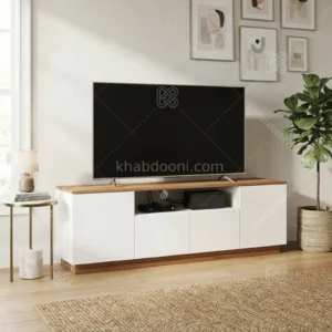 میز تلویزیون کد 117 سفید گردویی