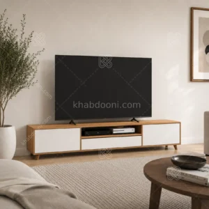 میز تلویزیون کد 121 سفید گردویی