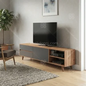 میز تلویزیون کد 123 نوک مدادی گردویی