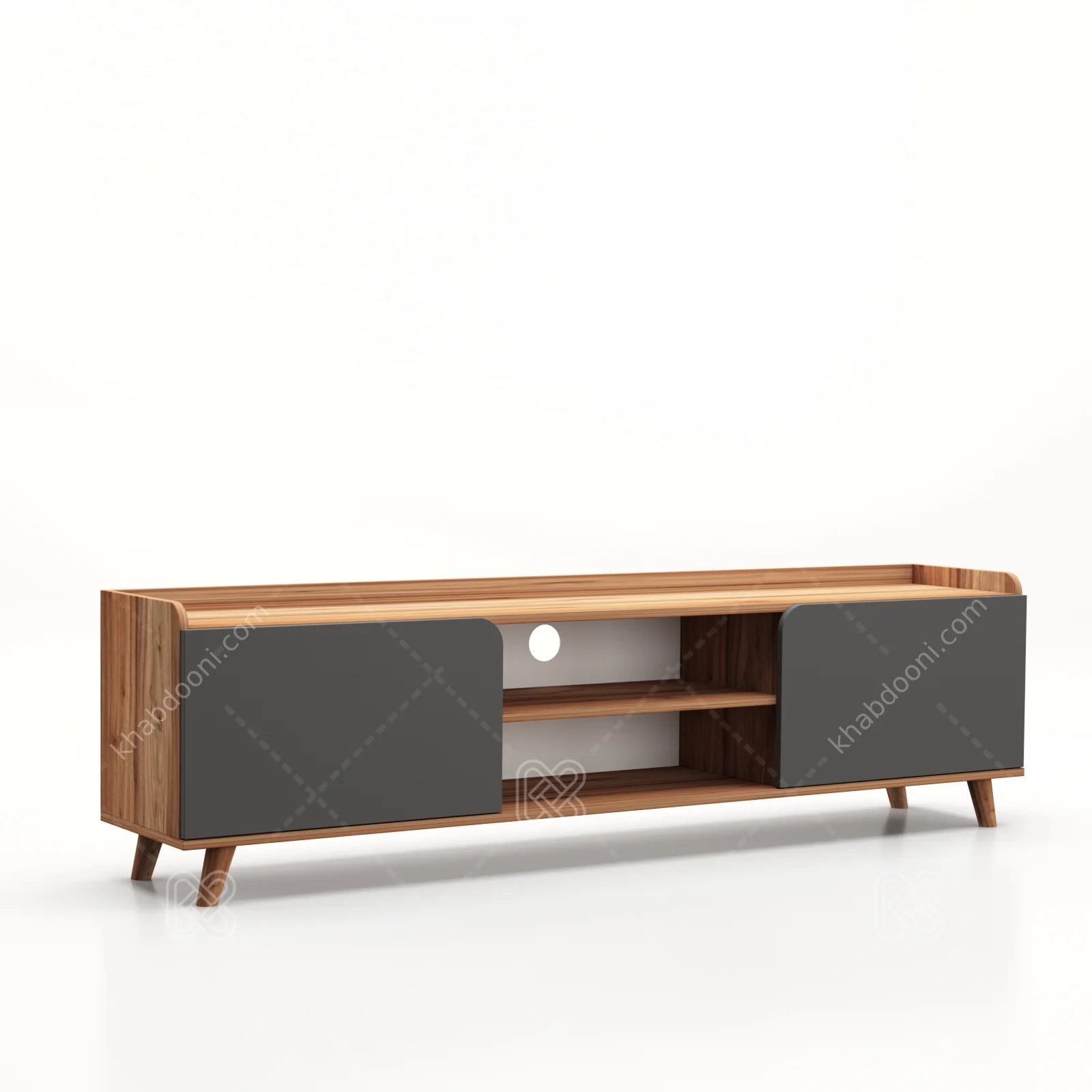 میز تلویزیون کد 124 نوک مدادی گردویی