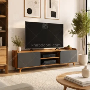 میز تلویزیون کد 124 نوک مدادی گردویی