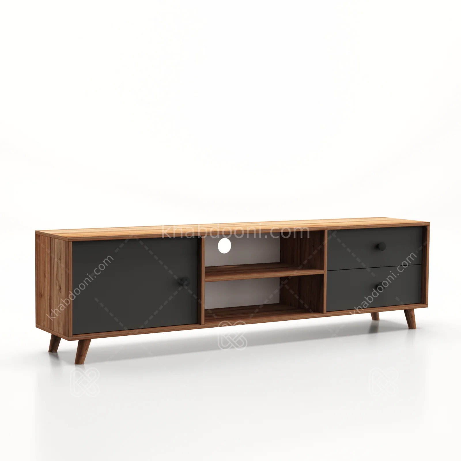 میز تلویزیون کد 126 نوک مدادی گردویی