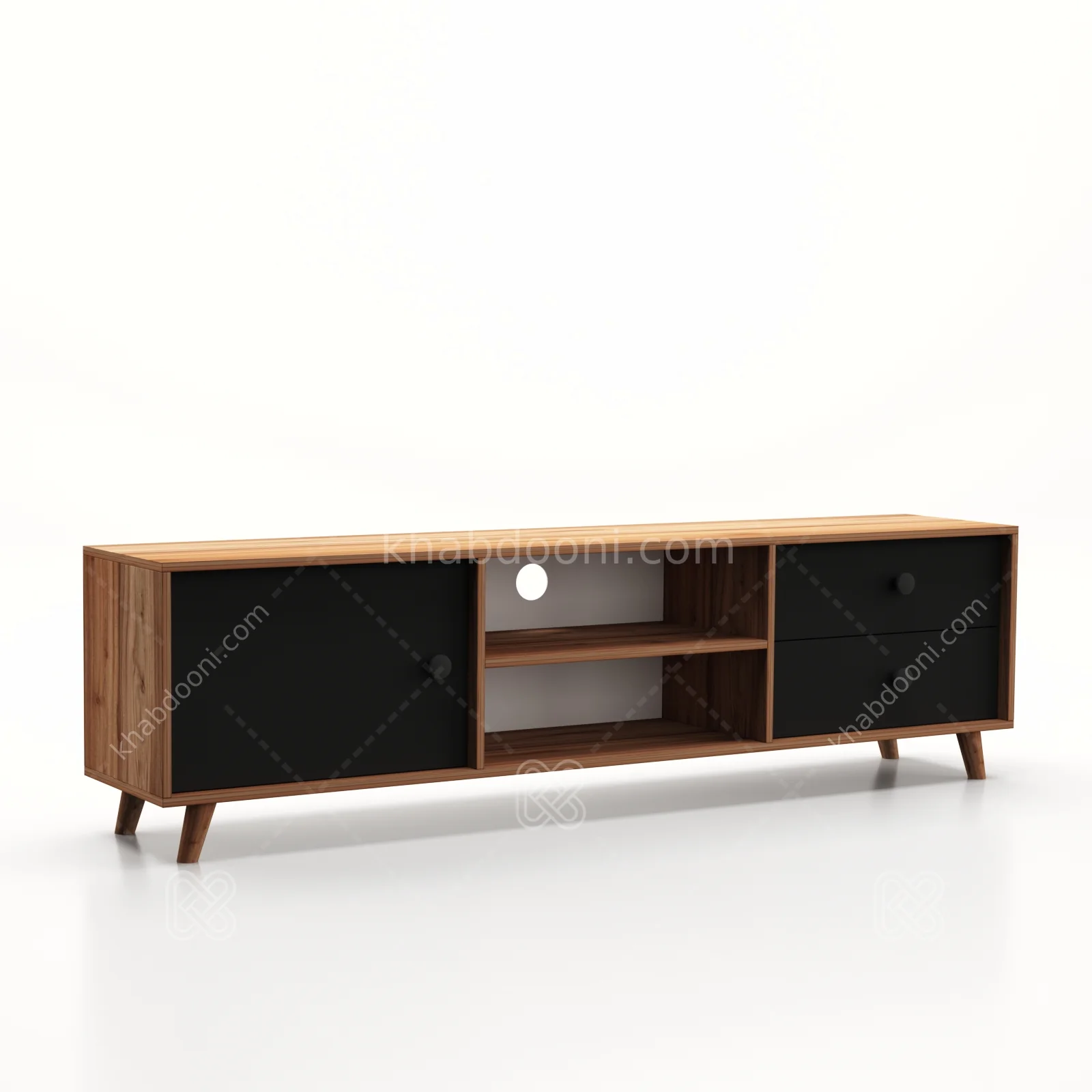 میز تلویزیون کد 126 مشکی گردویی