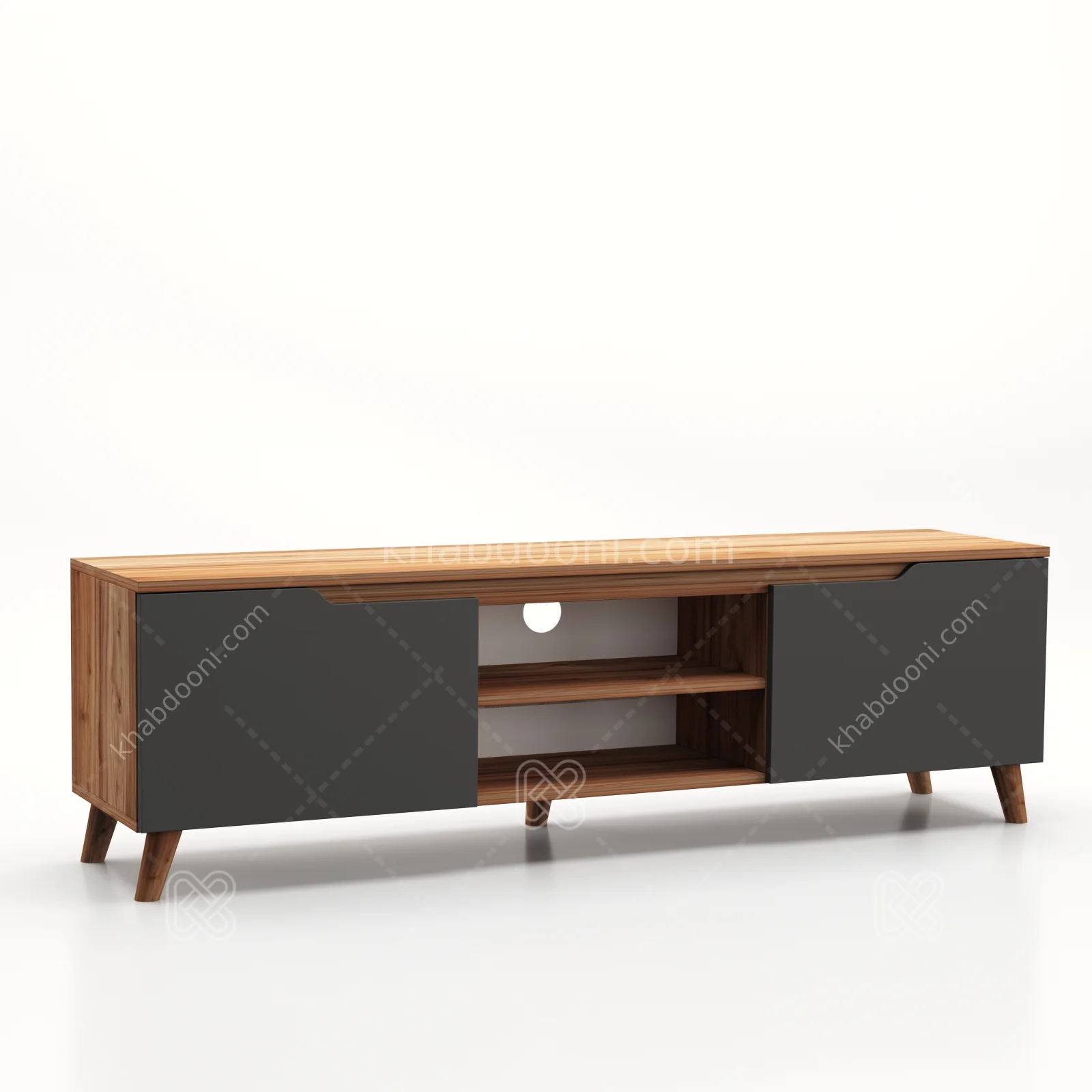 میز تلویزیون کد 127 نوک مدادی گردویی