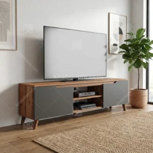 میز تلویزیون کد 127 نوک مدادی گردویی