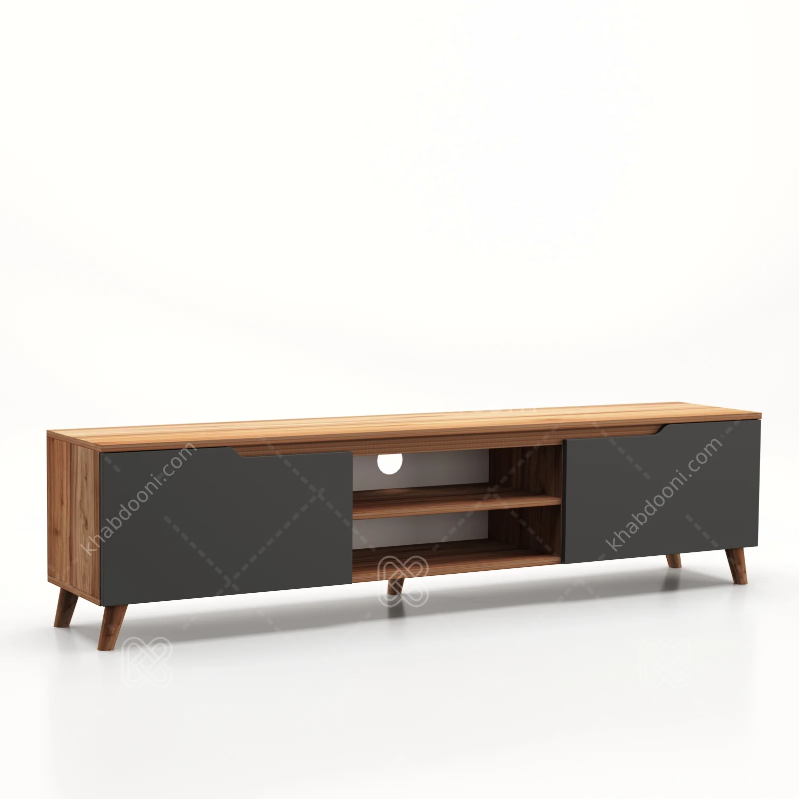 میز تلویزیون کد 128 نوک مدادی گردویی
