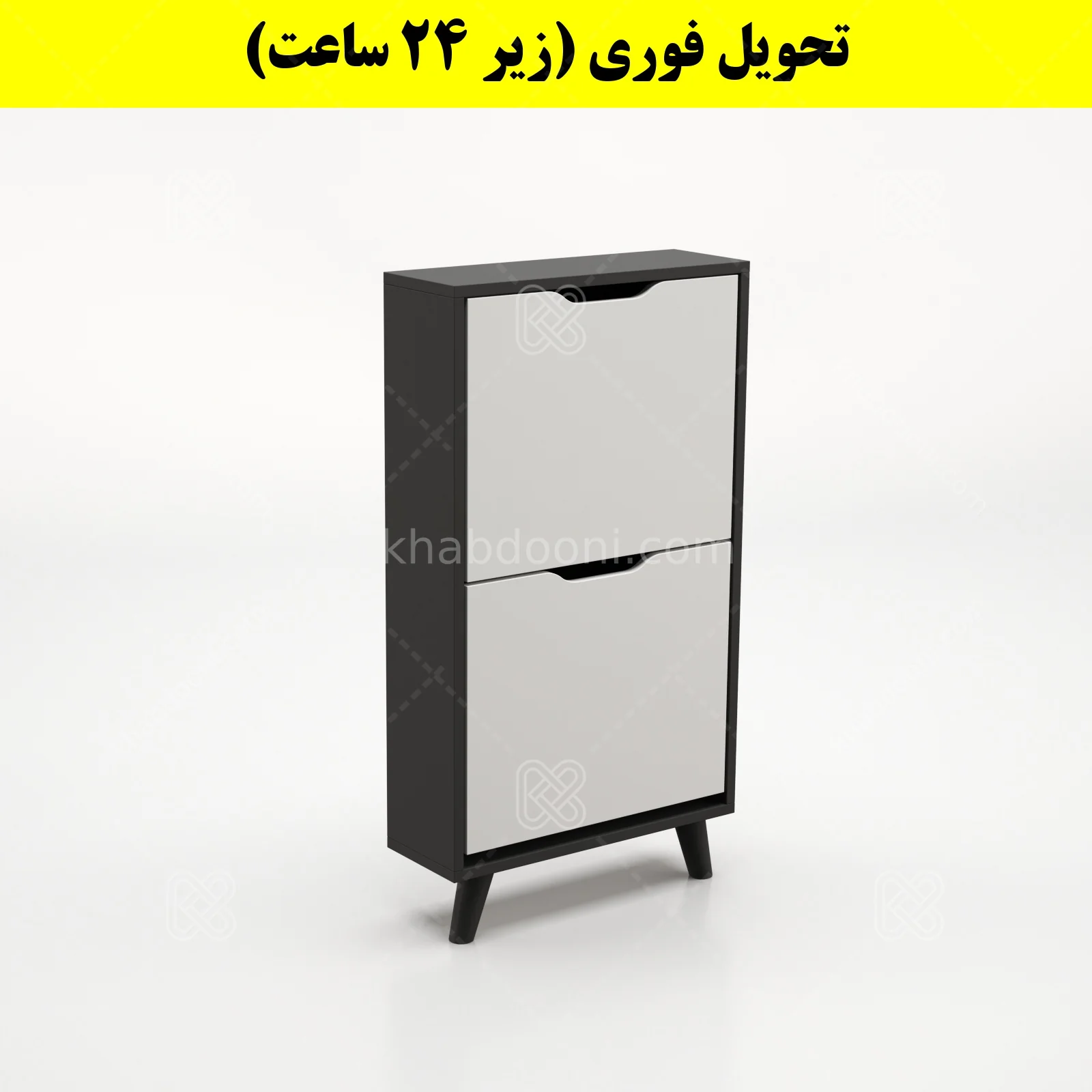 جاکفشی داشبوردی باریک دو درب النا – طول 50 (تحویل فوری) سفید نوک مدادی