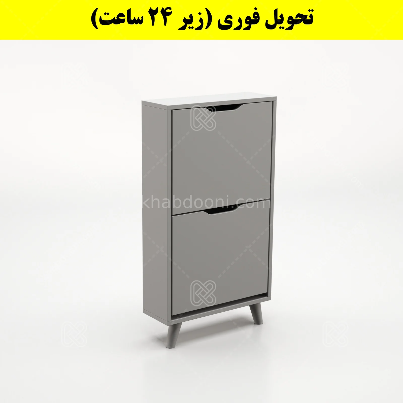 جاکفشی داشبوردی باریک دو درب النا – طول 50 (تحویل فوری) طوسی