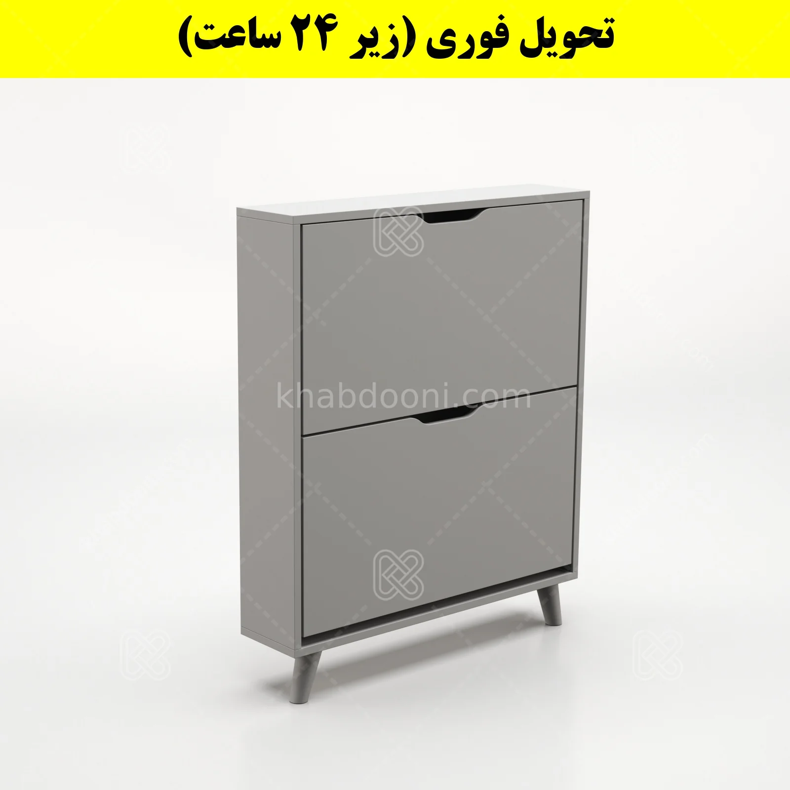 جاکفشی داشبوردی باریک دو درب النا – طول 75 (تحویل فوری) طوسی