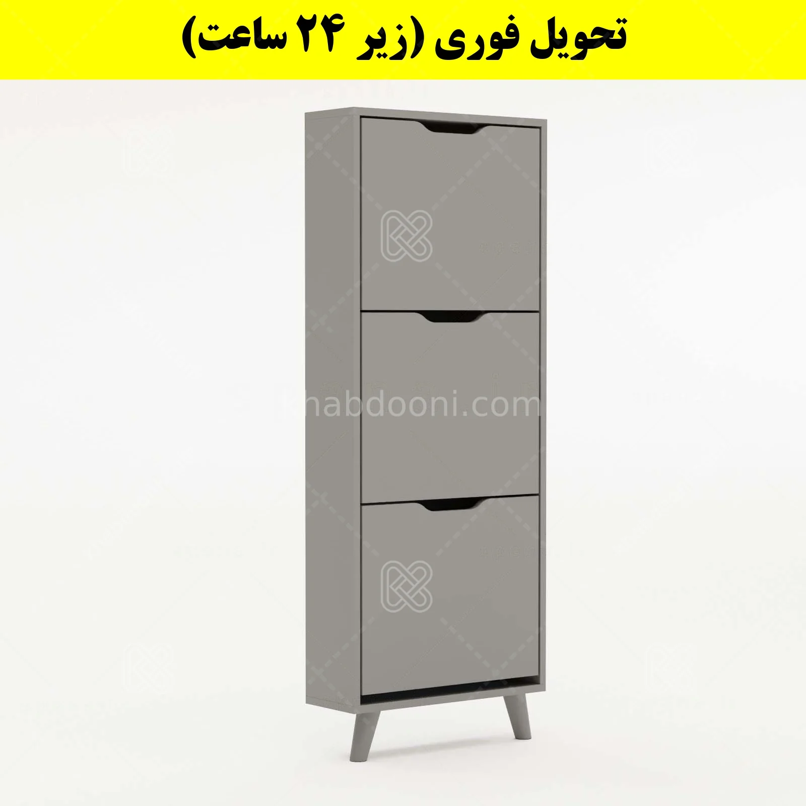جاکفشی داشبوردی باریک سه درب النا – طول 50 (تحویل فوری) طوسی