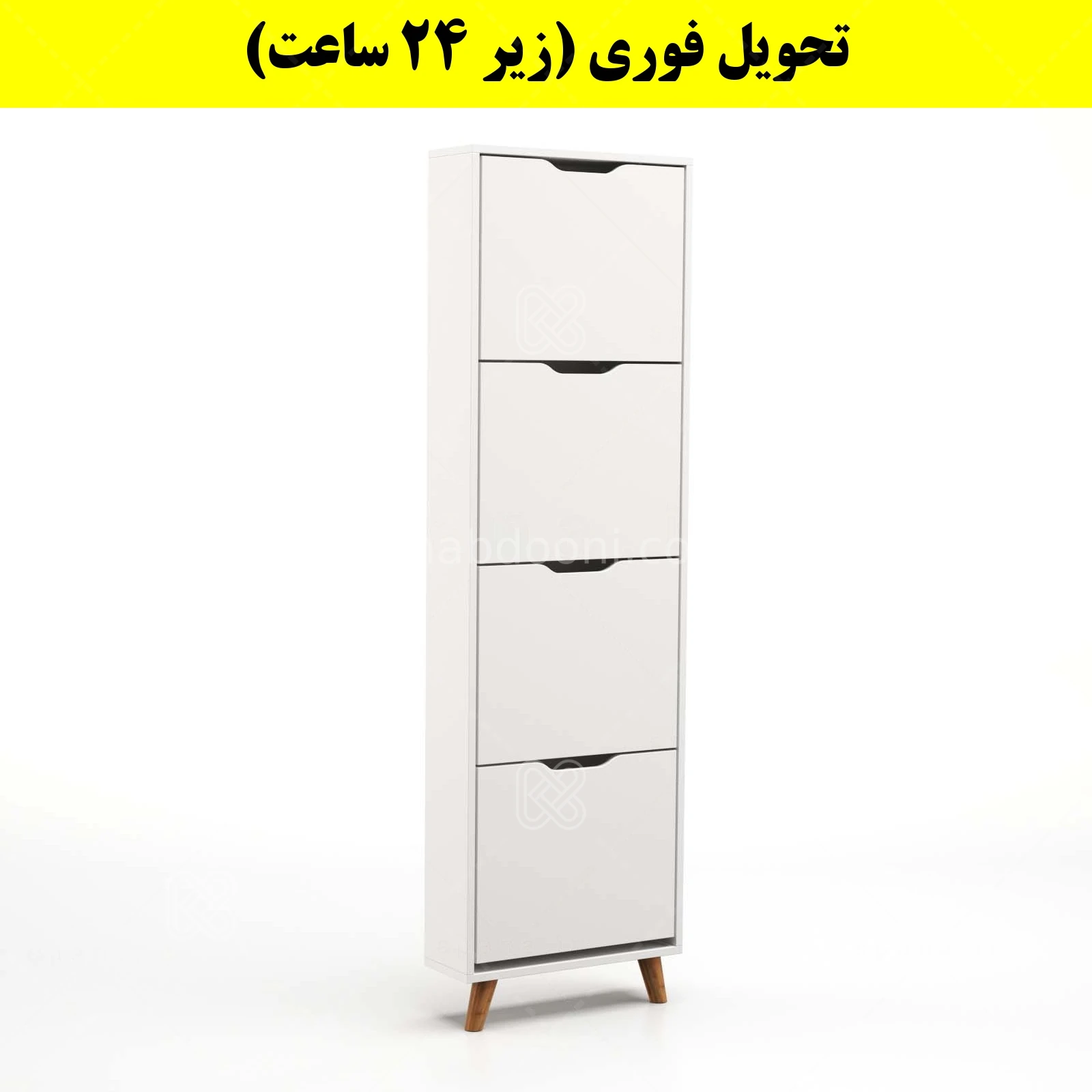 جاکفشی داشبوردی باریک چهار درب النا – طول 50 (تحویل فوری) سفید