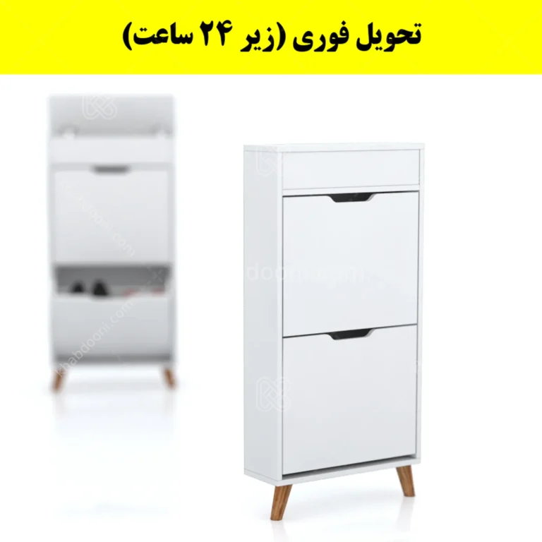 جاکفشی داشبوردی باریک باکس دار دو درب النا – طول 50 (تحویل فوری)