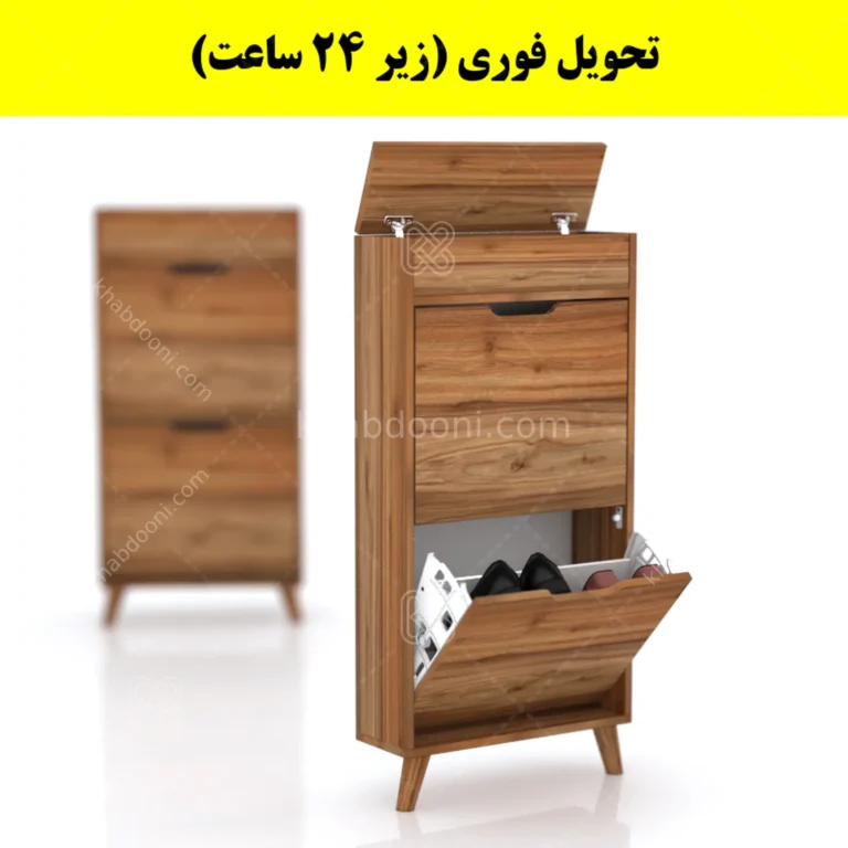 جاکفشی داشبوردی باریک باکس دار دو درب النا – طول 50 (تحویل فوری)