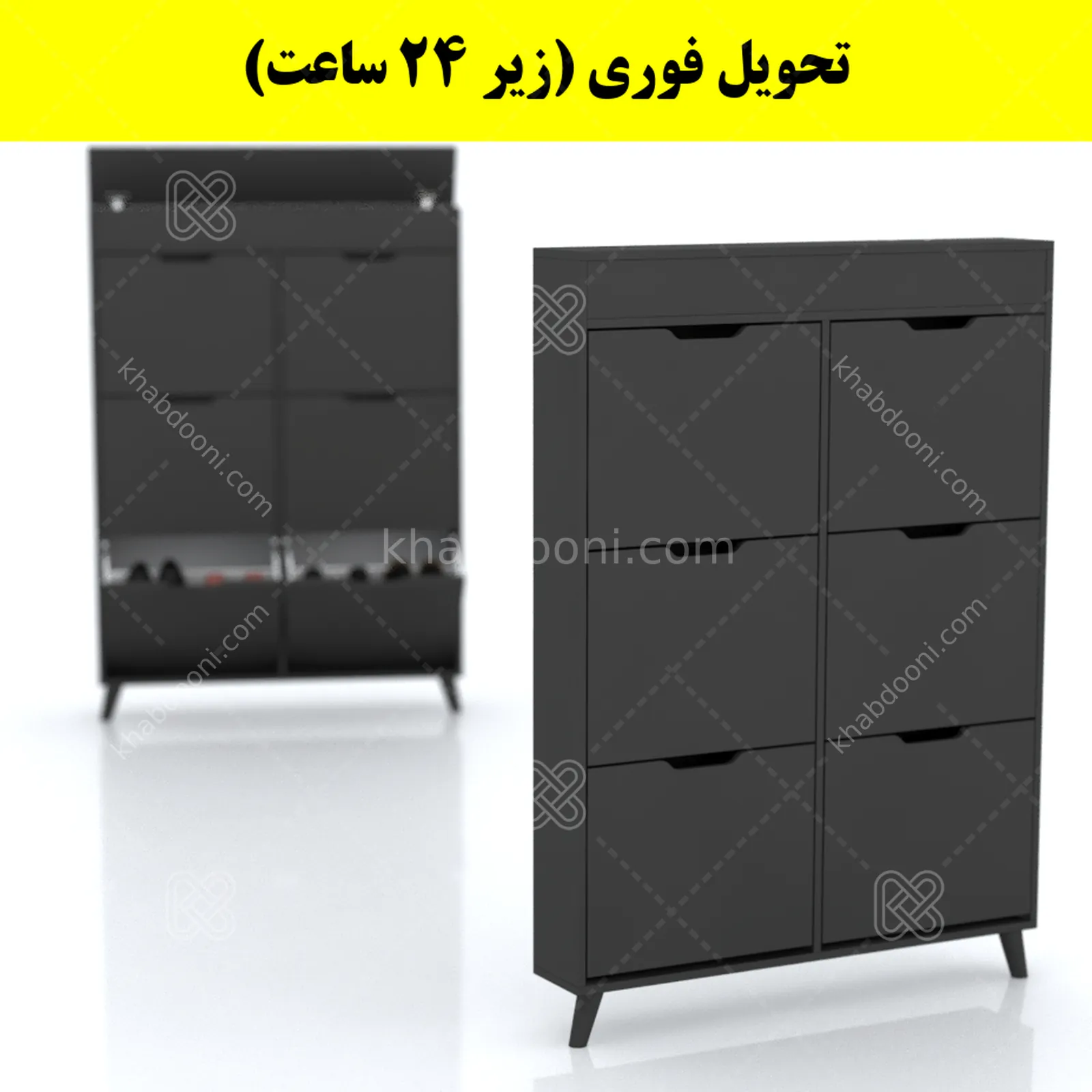 جاکفشی داشبوردی باریک باکس دار شش درب النا – طول 100 (تحویل فوری) نوک مدادی