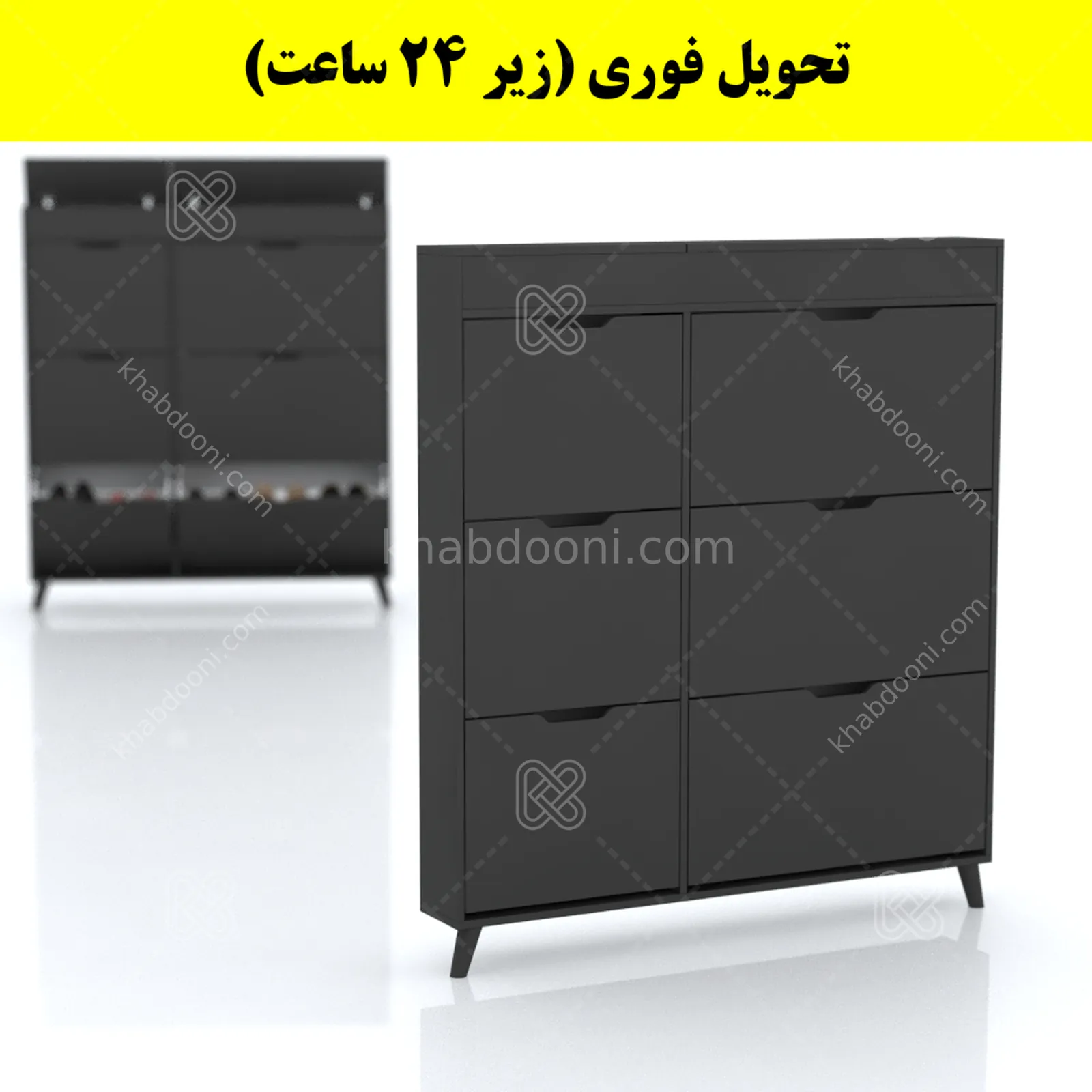 جاکفشی داشبوردی باریک باکس دار شش درب النا – طول 125 (تحویل فوری) نوک مدادی