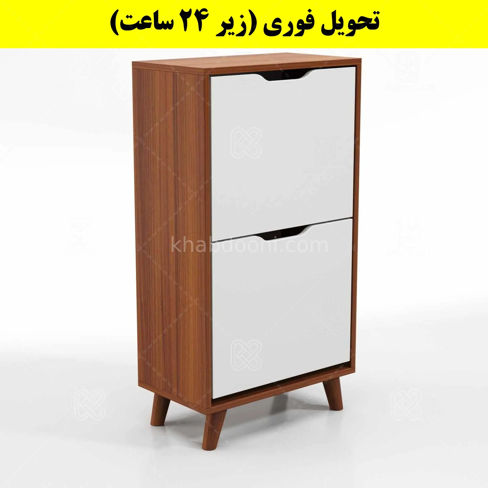 جاکفشی داشبوردی دو درب النا – طول 50 (تحویل فوری) سفید فندوقی