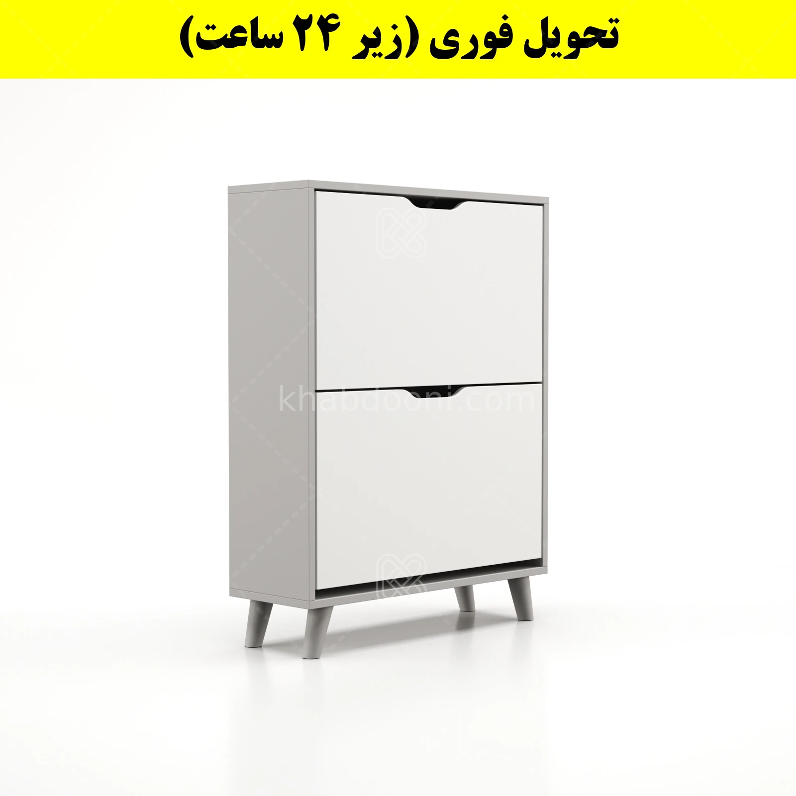 جاکفشی داشبوردی دو درب النا – طول 70 (تحویل فوری) سفید طوسی